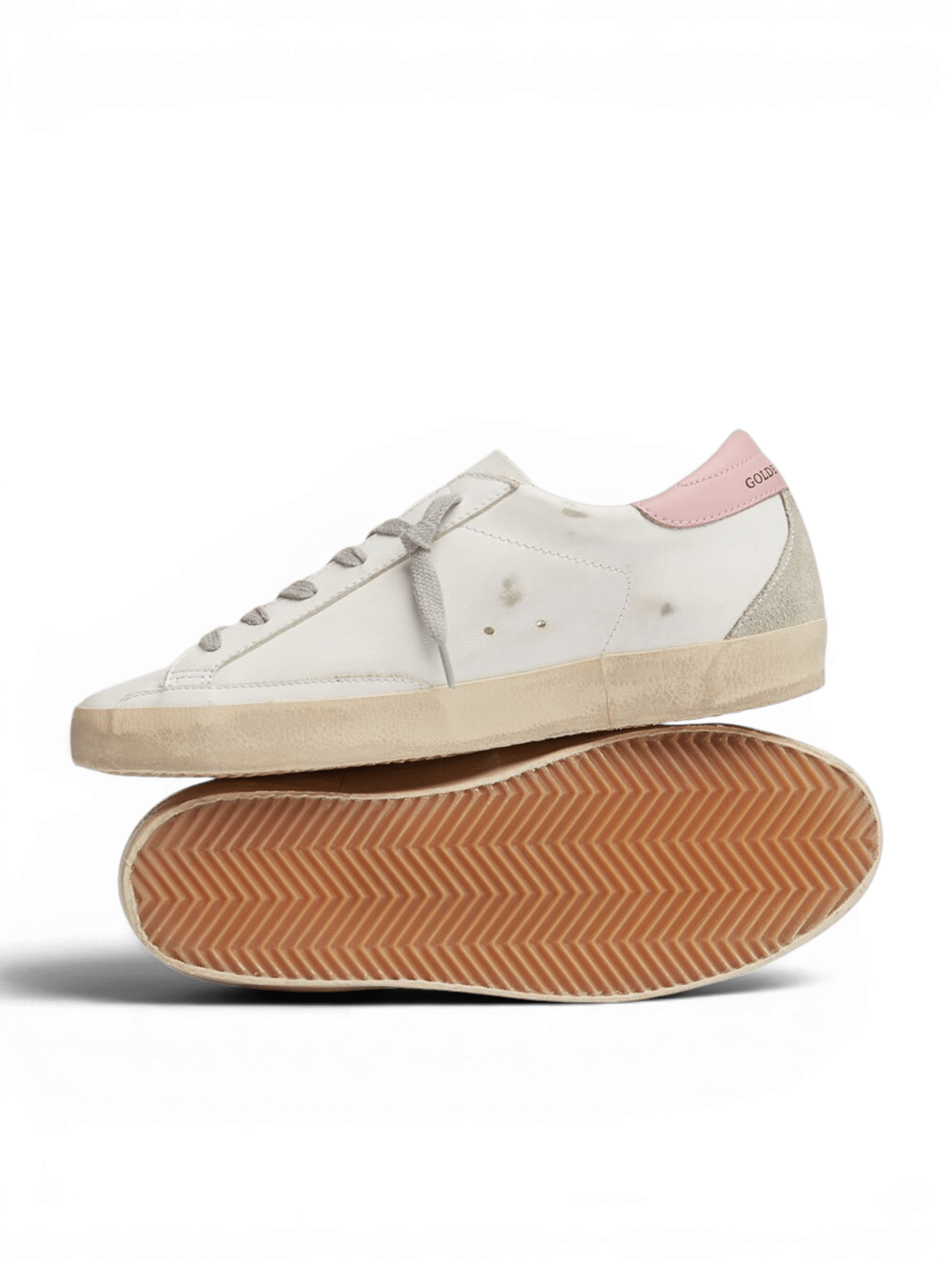 Golden Goose Sneaker Super Star in pelle White Pink