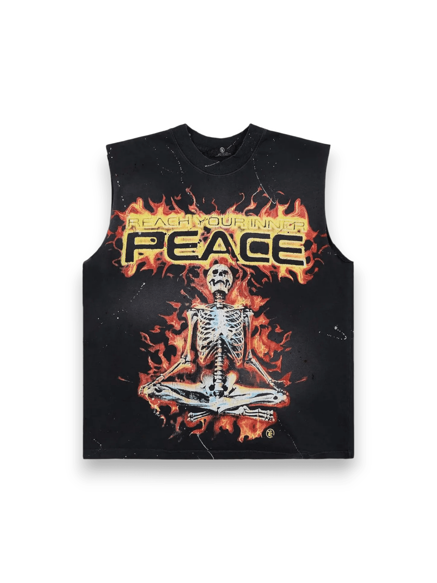 Hellstar Inner Peace Skeleton Sleeveless Tee Black