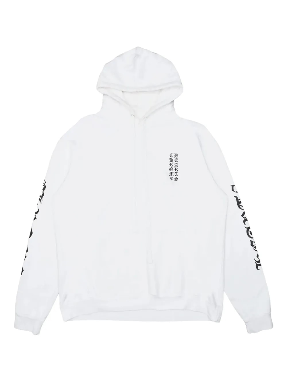 Chrome Hearts logo-print hoodie white