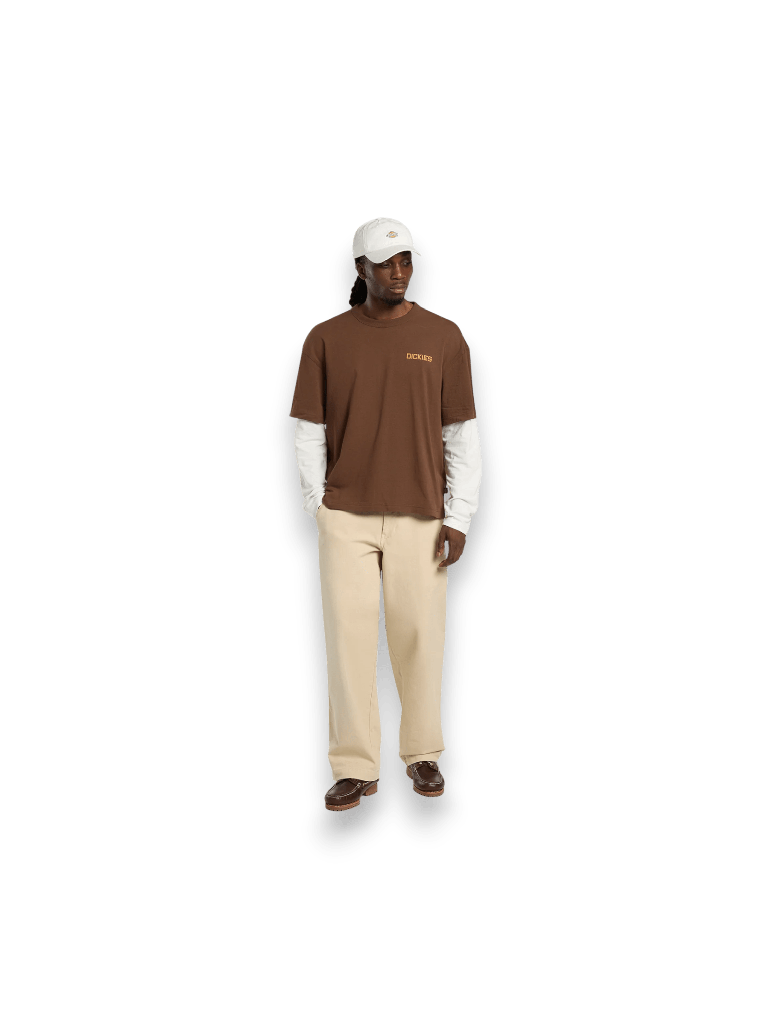 DICKIES Payson 2-in-1 lightweight t-shirt Brown