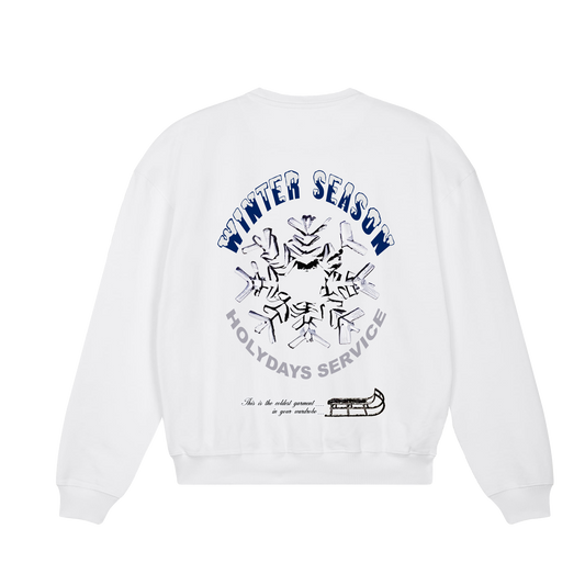 WINTER SEASON POPUP CREWNECK AG X OBLIO.SHOP® - WHITE