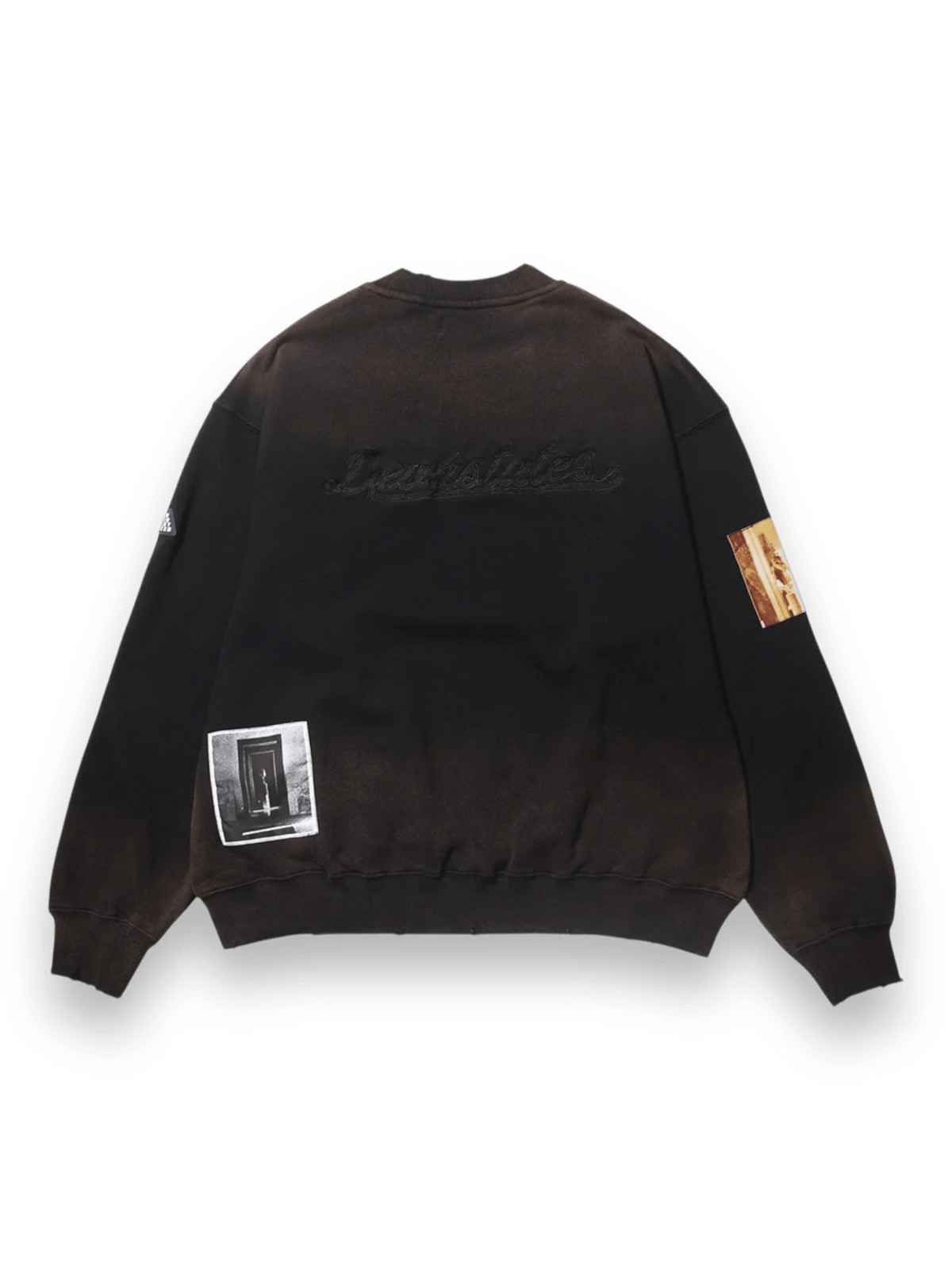 DEVÁ STATES Distressed Crewneck Sweater Recluse