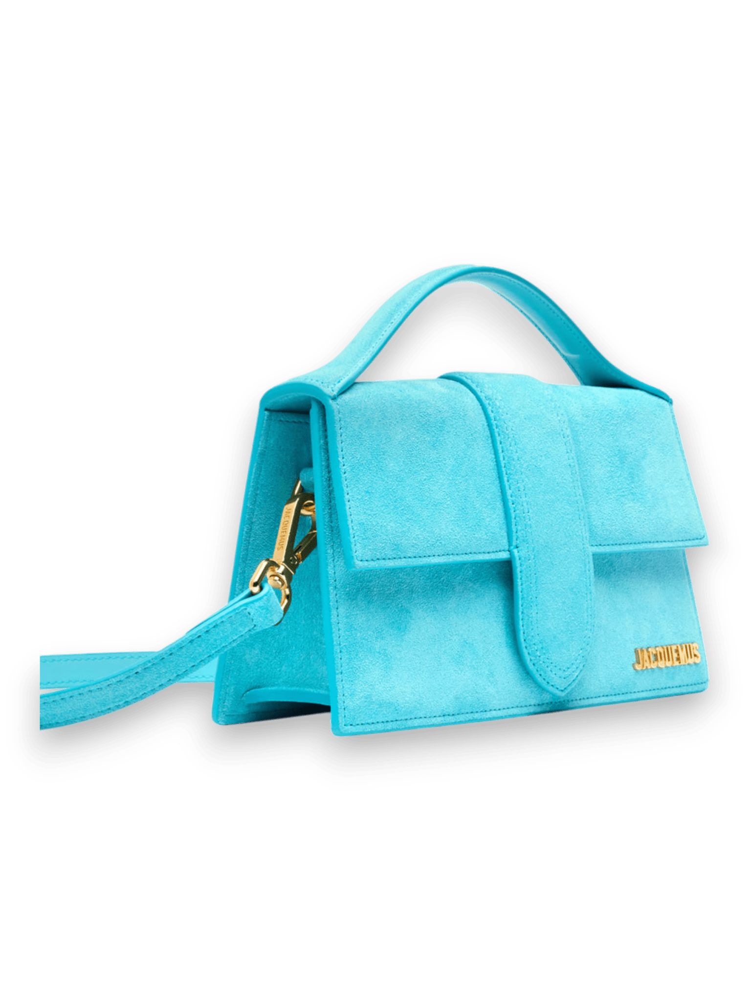 Jacquemus Le Grand Bambino In Suede Turquoise