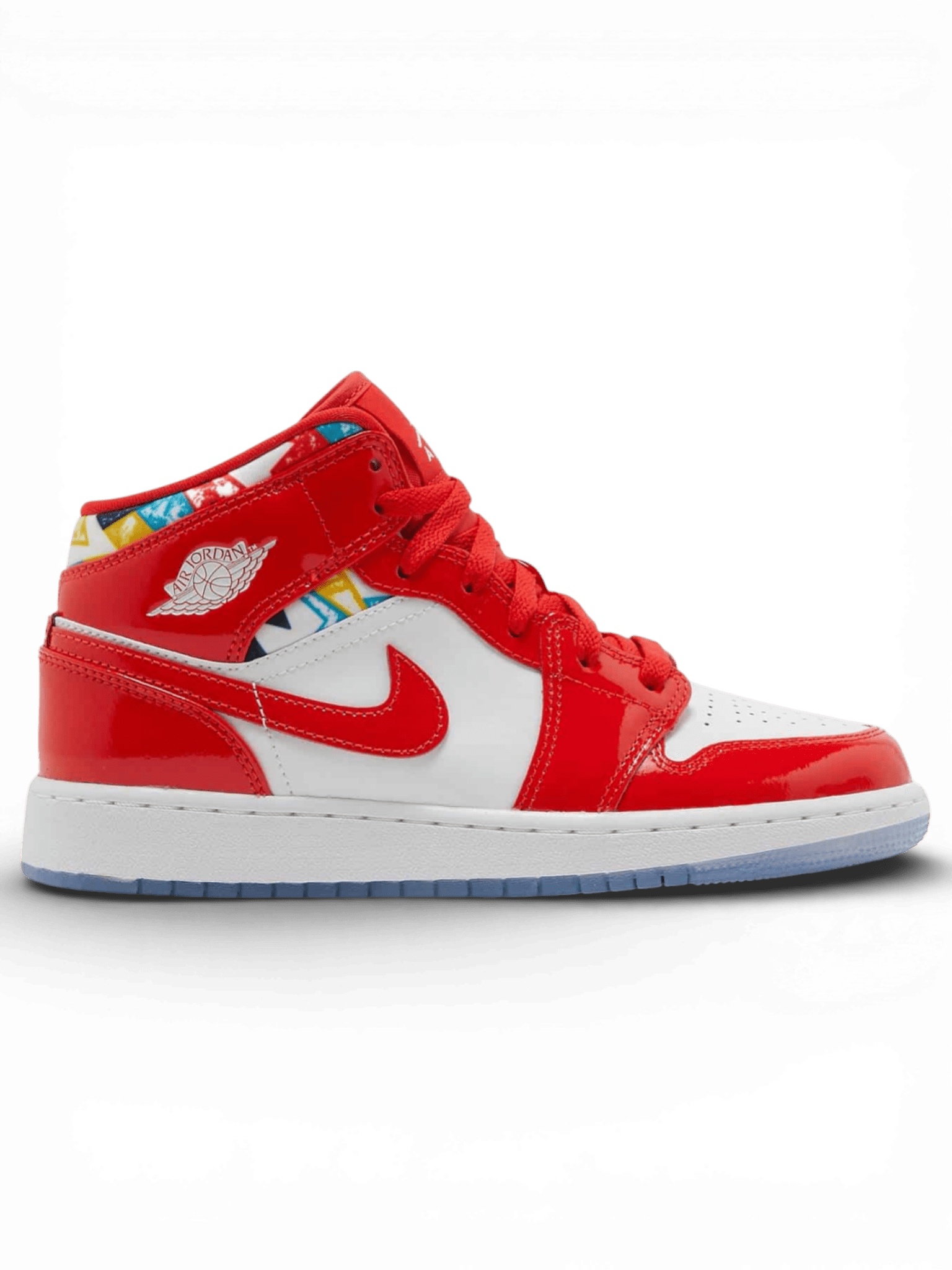 Jordan 1 Mid Barcelona Sweater Red Patent (GS)