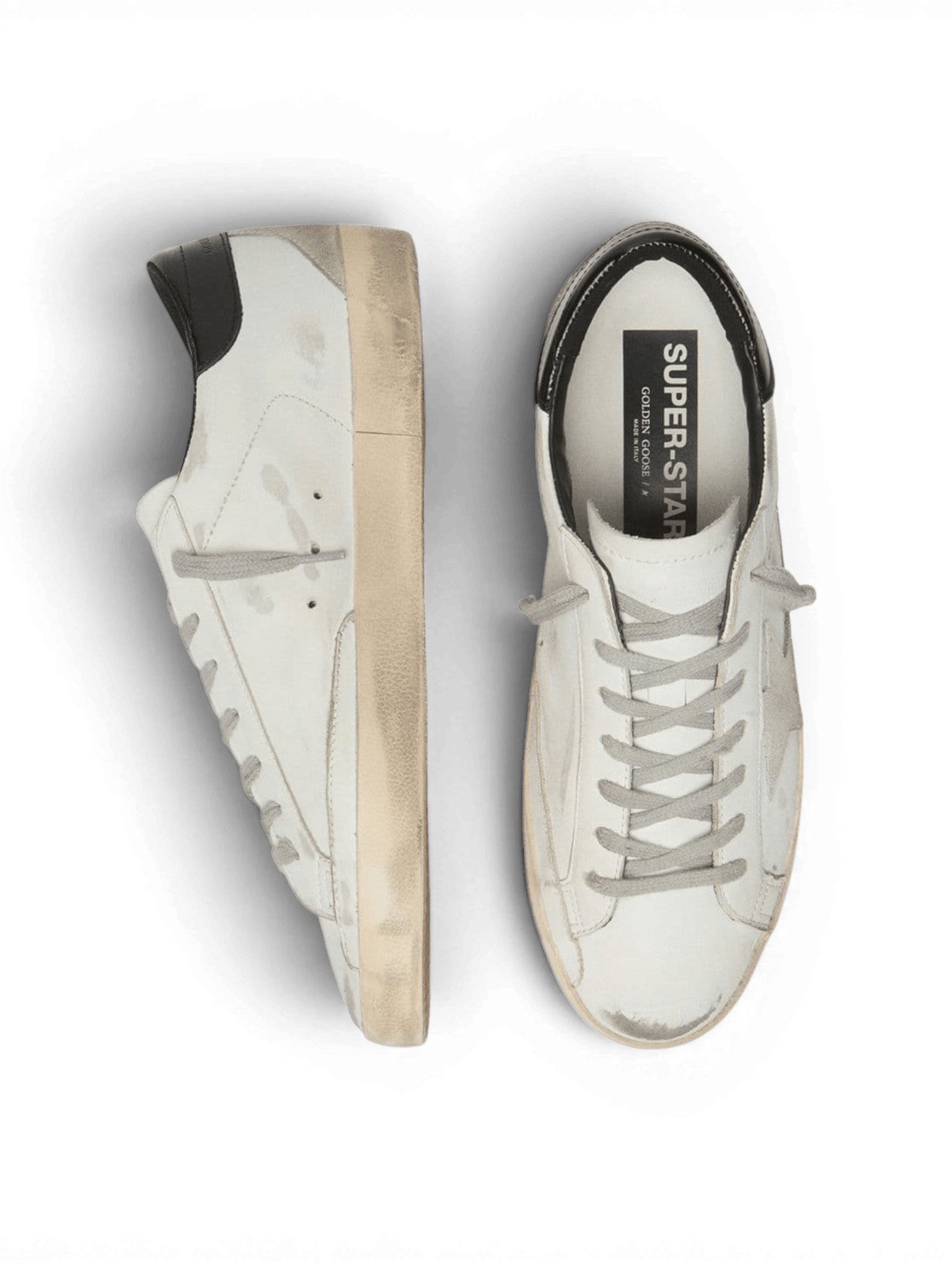 Golden Goose Super-Star Suede Star And Heel Black