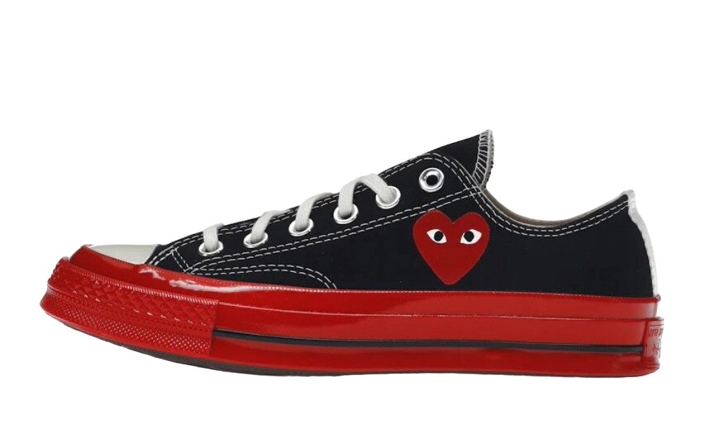 Converse Chuck Taylor All Star 70 OxComme des Garcons PLAY Black Red Midsole