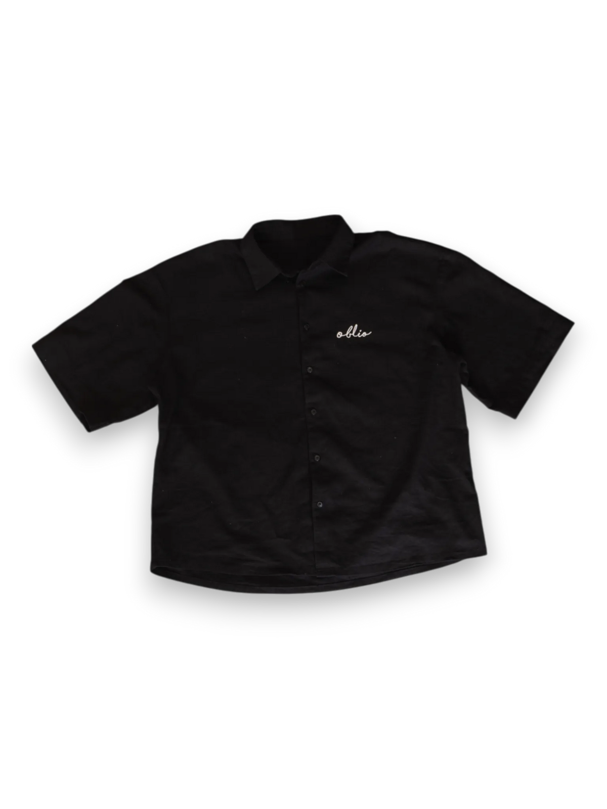 Estate al Forte Made for Sunlight Linen Black Shirt short sleeve