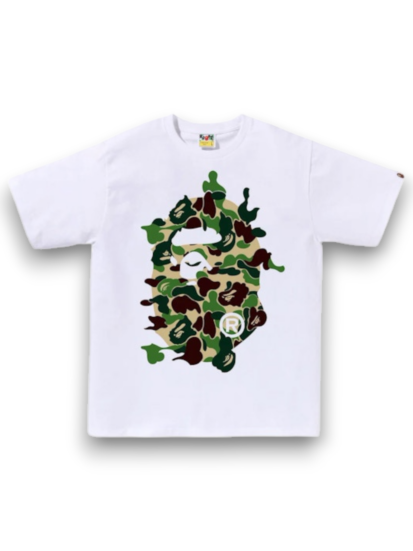 BAPE ABC Camo Rebuild Big Ape Head Tee White/Green