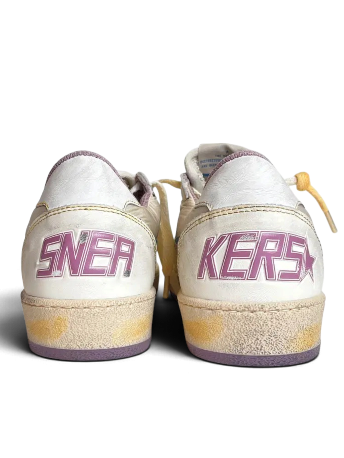 Golden Goose Ball Star White Purple Leather Suede