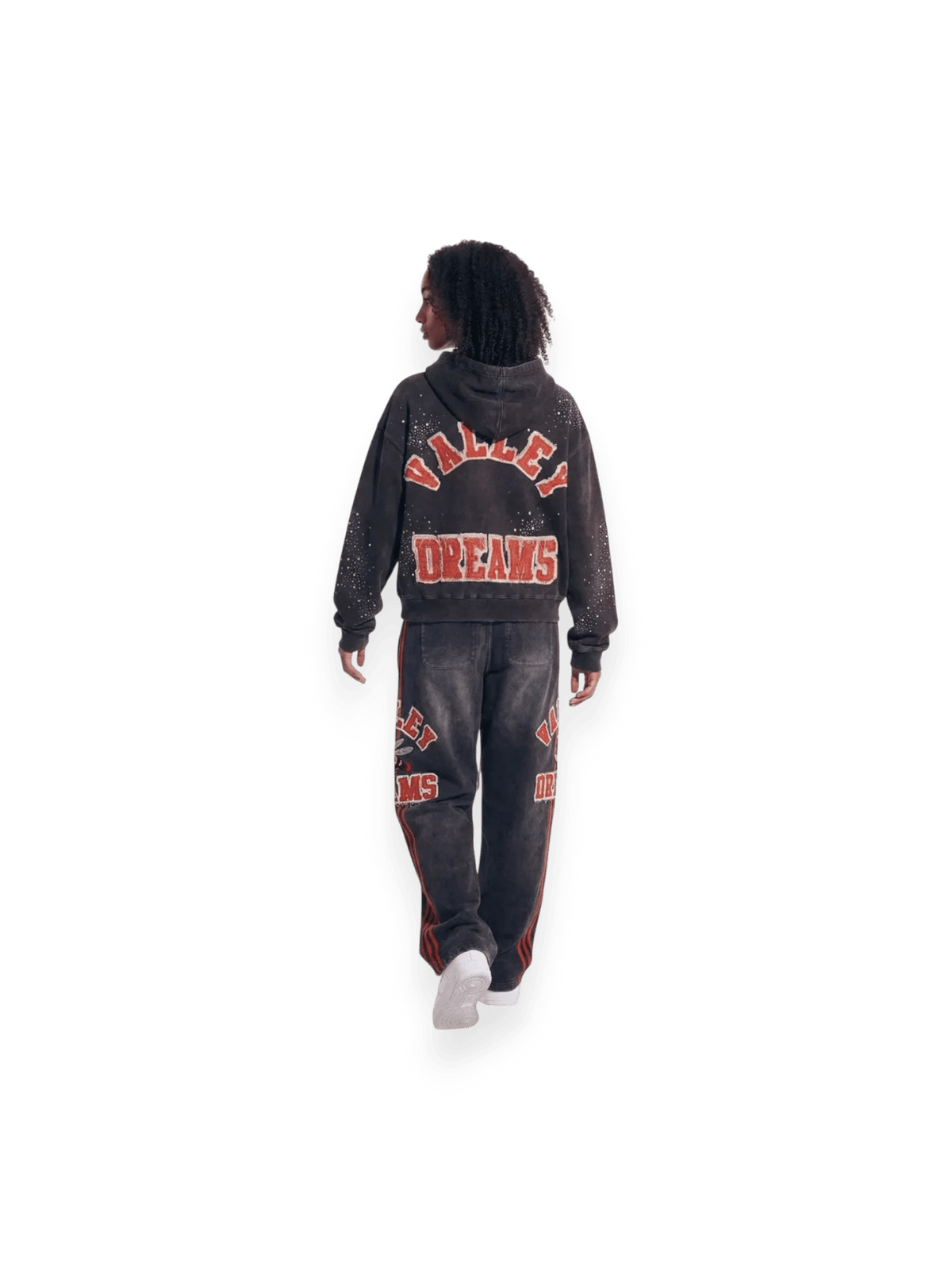 Vale Pluto Clustered Zip-Up Hoodie Black