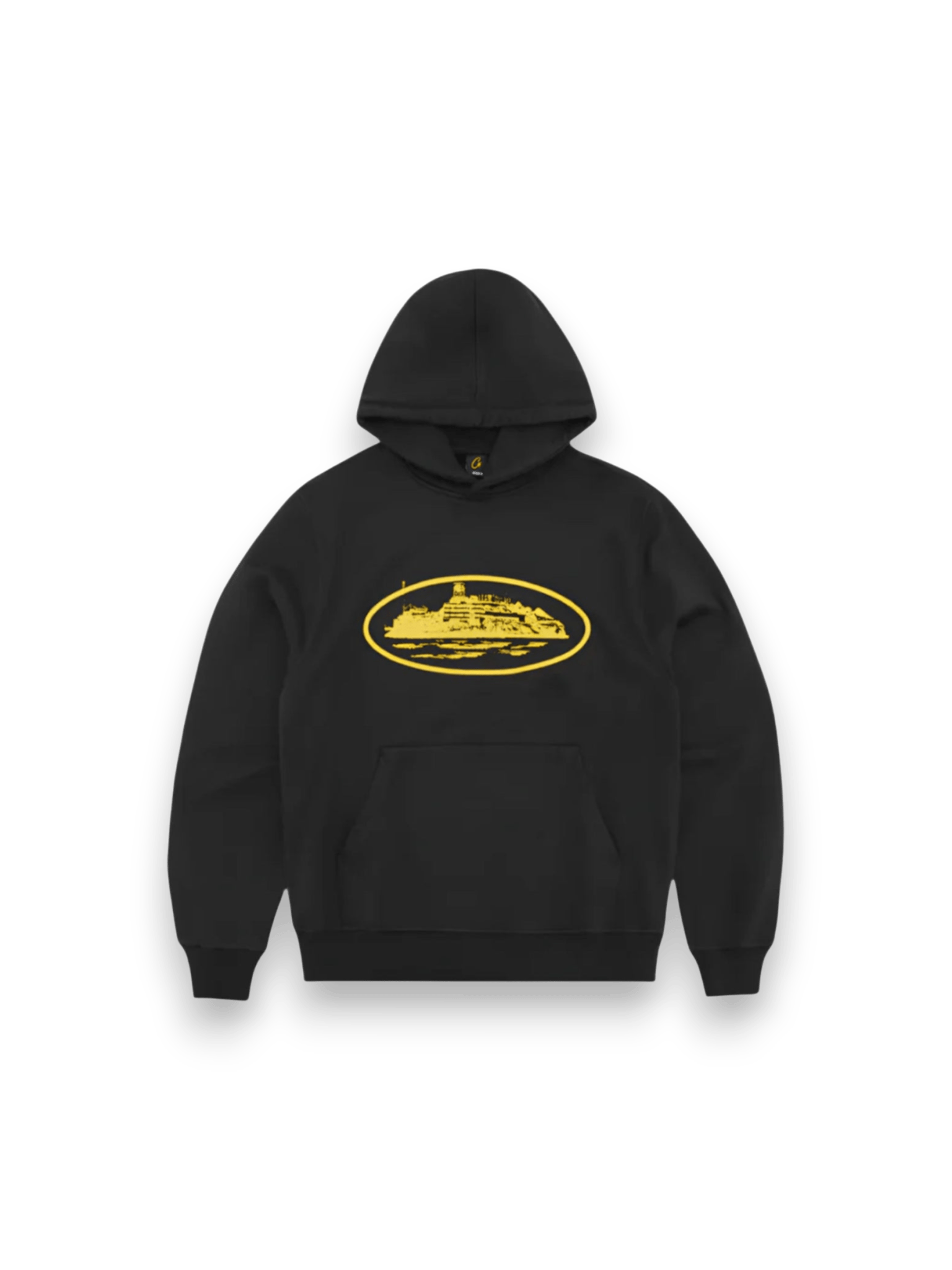 Corteiz Alcatraz Hoodie Black & Yellow