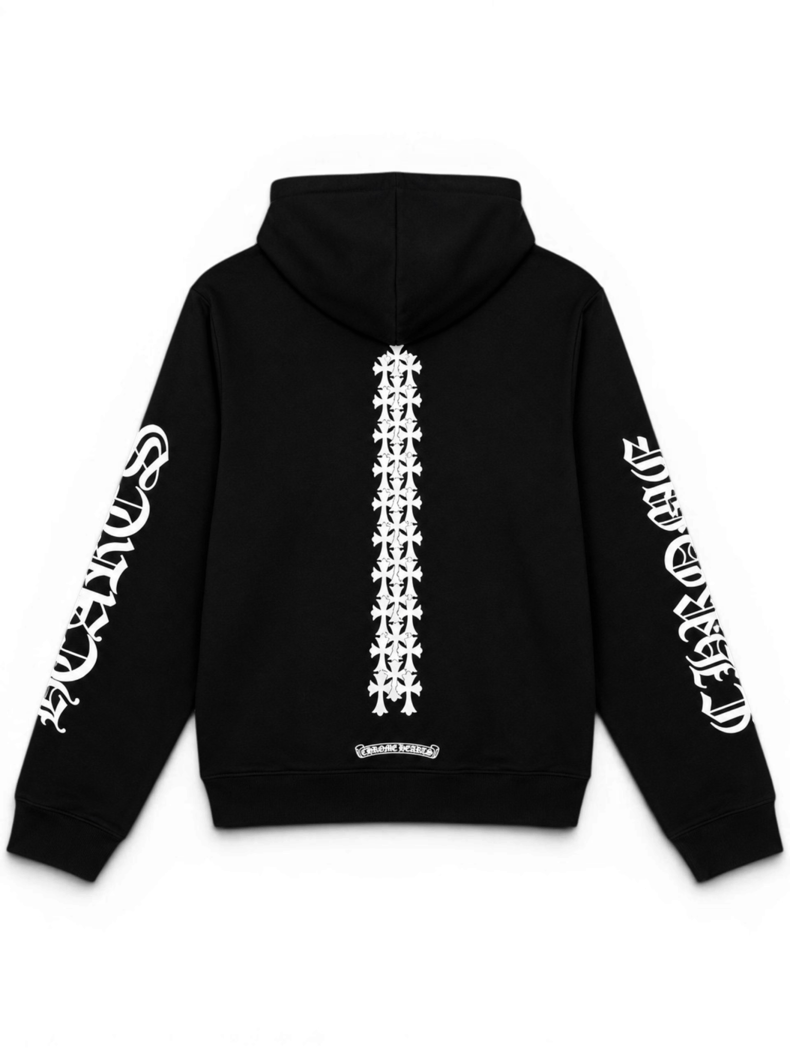 Chrome Hearts Tire Track Cemetery Cross Spine Hoodie