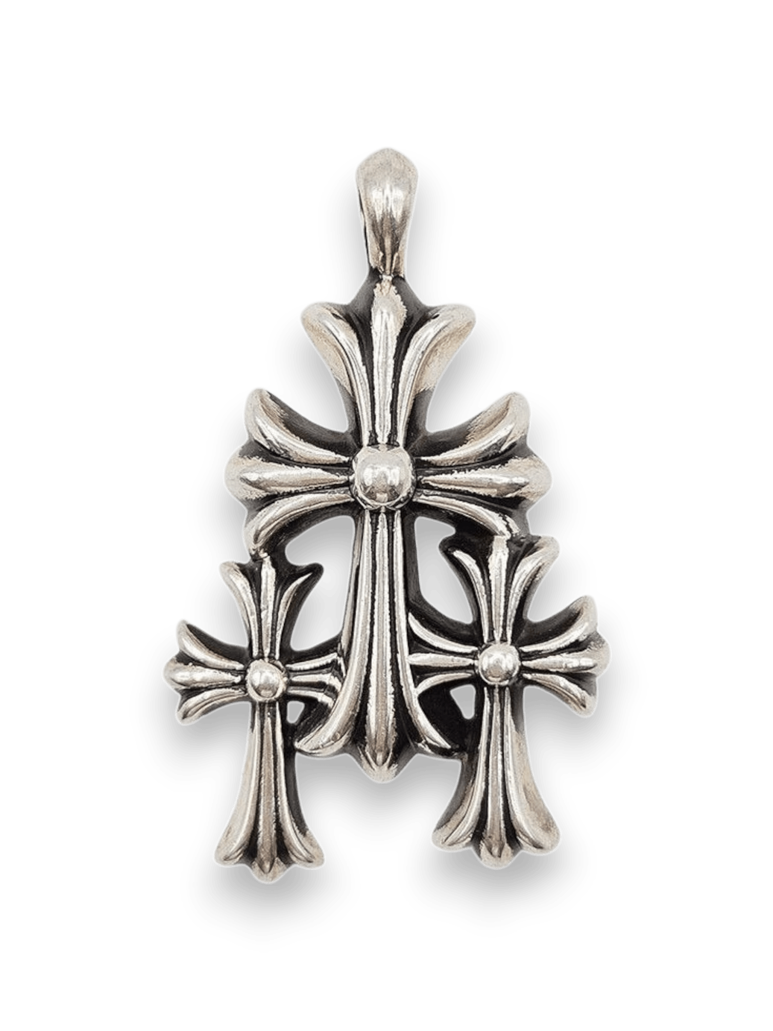 Chrome Hearts Triple Cross Pendant Sterling Silver Large