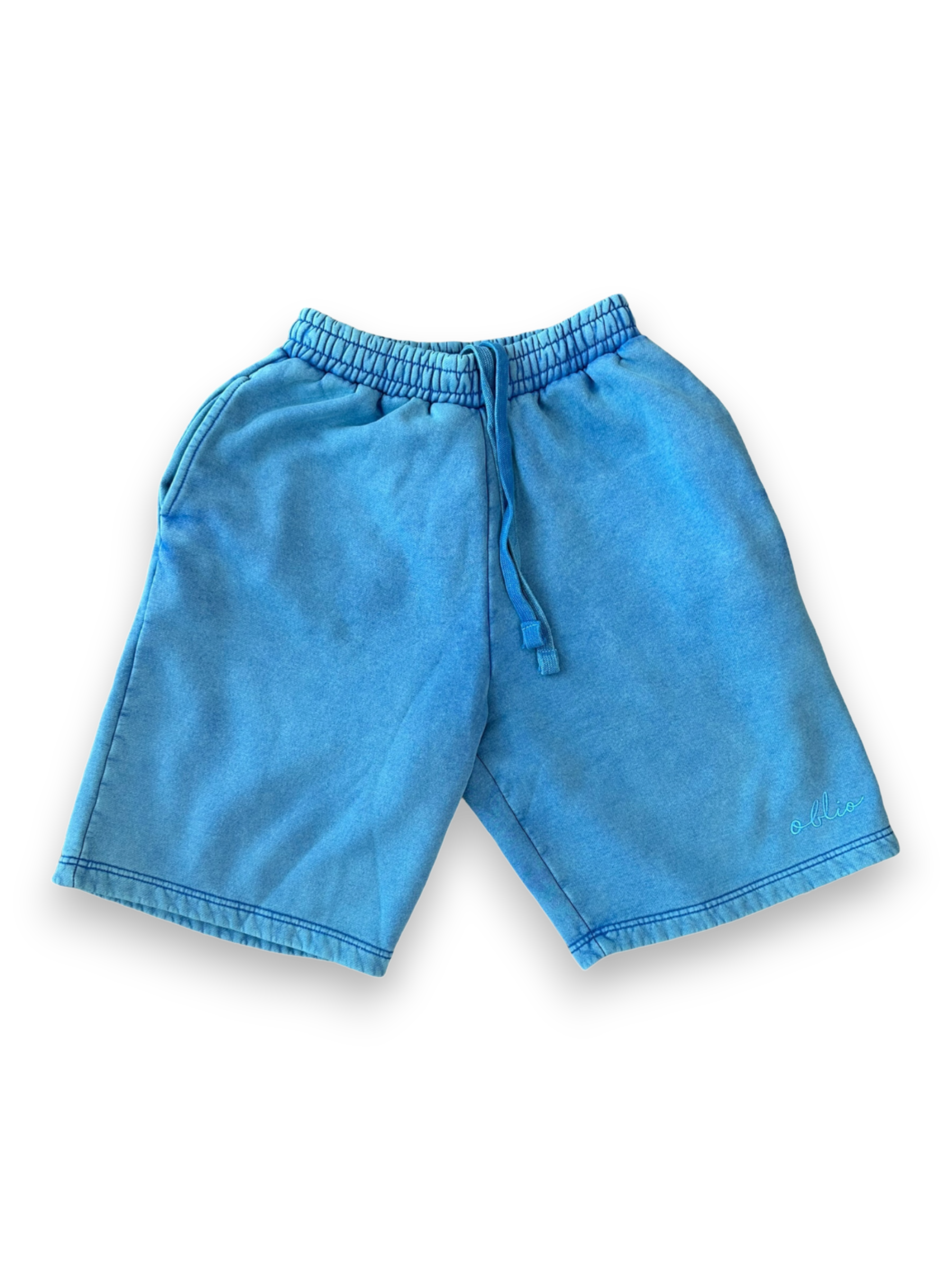 shorts oblio light blue stone washed