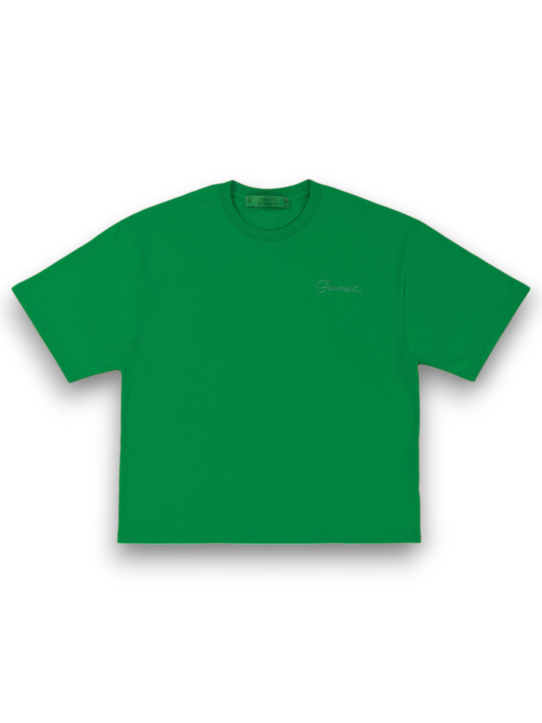 GARMENT EMROIDERED BASIC TEE EMERALD GREEN/VERDE SMERALDO