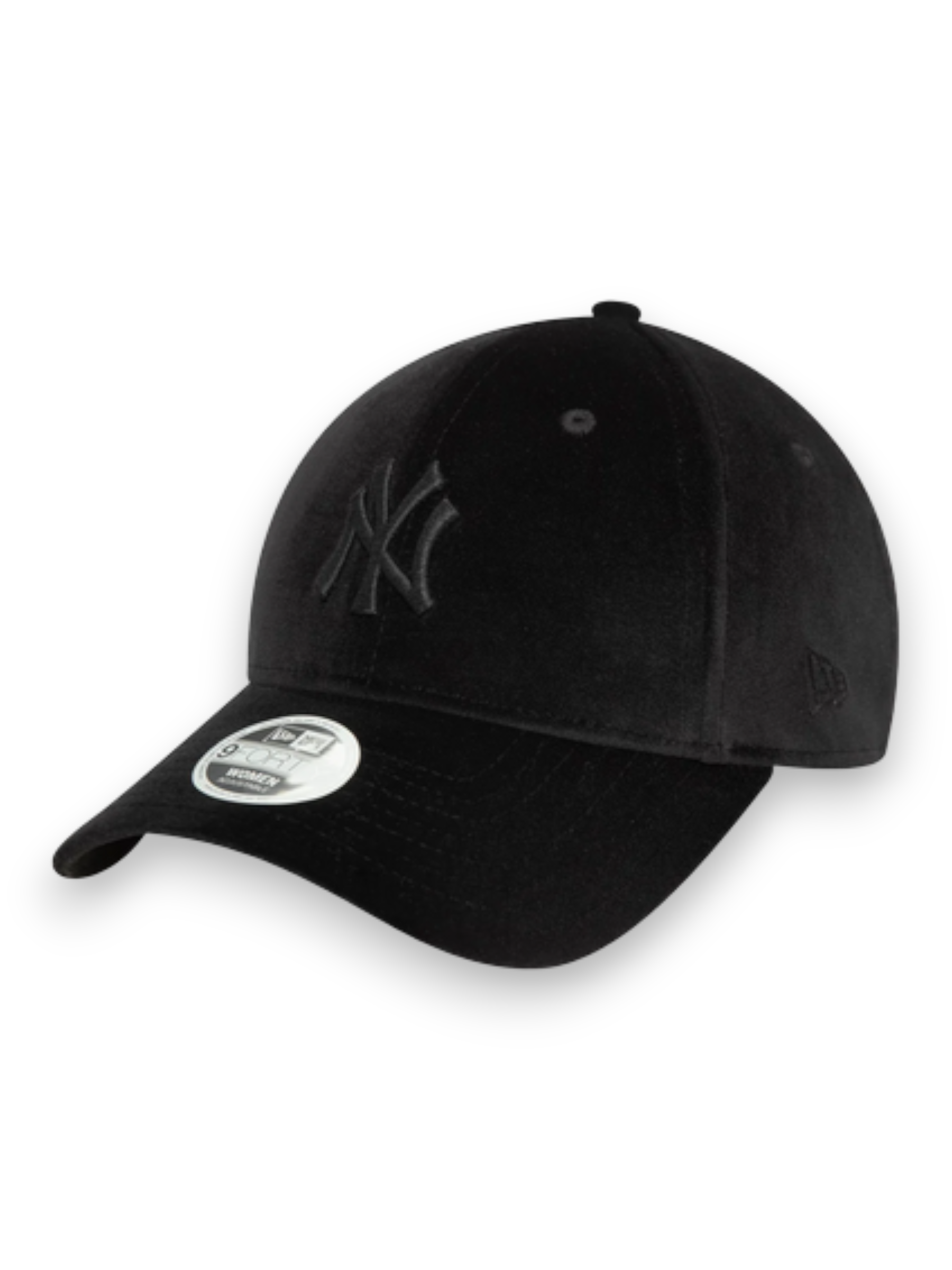 New Era New York Yankees Womens Velour Midi Black 9FORTY Adjustable Cap