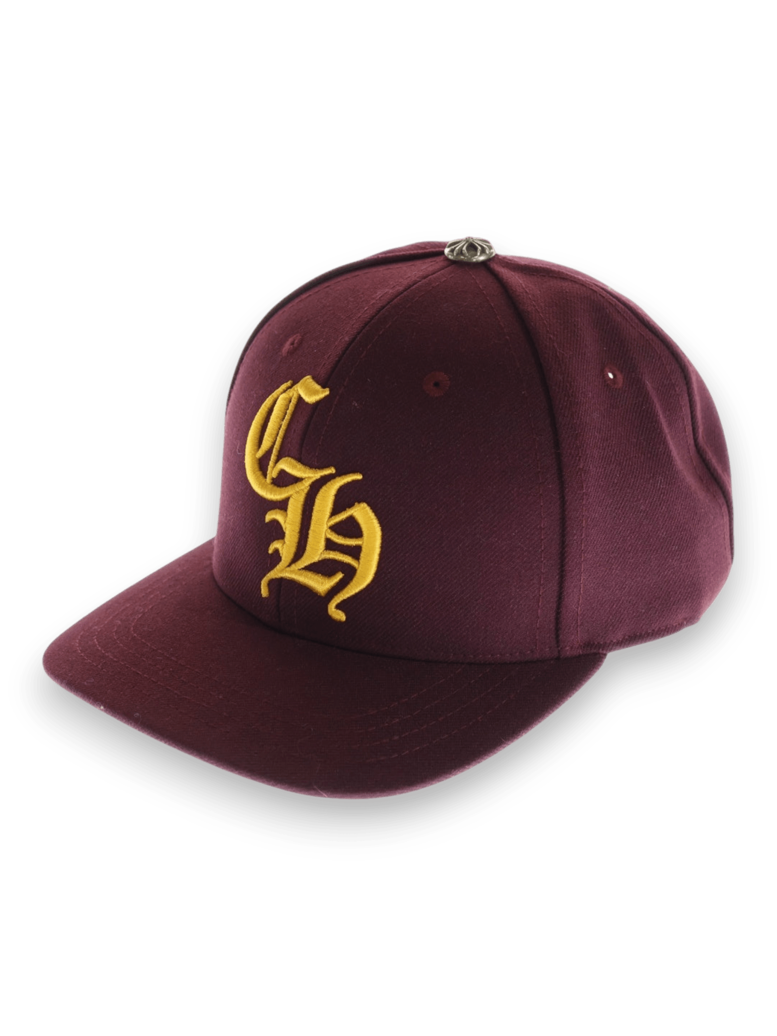 Chrome Hearts embroidered logo cap burgundy hat