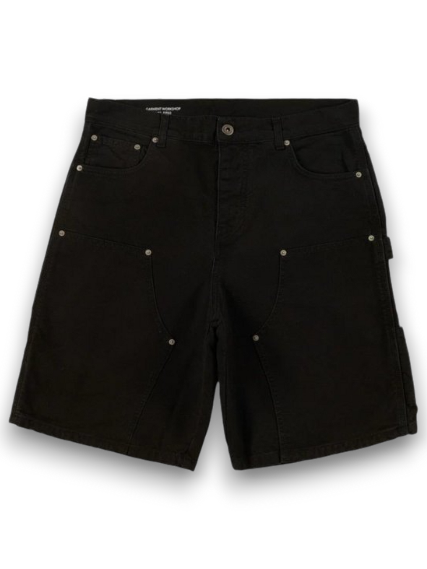 GARMENT WORKSHOP DOUBLE KNEE CANVAS SHORTS Black