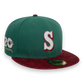 New Era Seattle Mariners Contrast Cord Dark Green 59FIFTY Fitted Cap