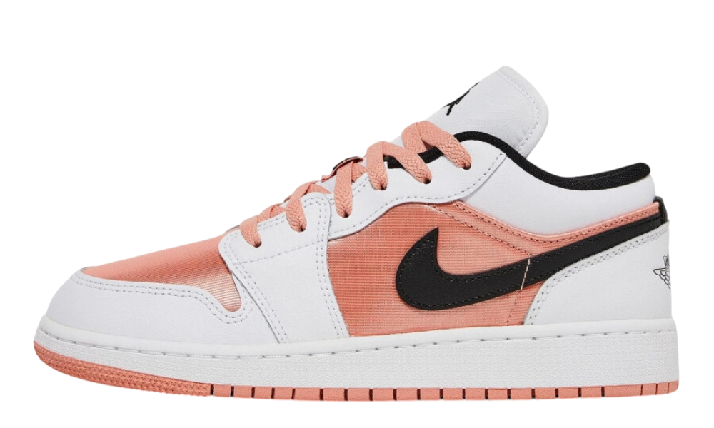 Air Jordan 1 Low White Light Madder Root (GS)