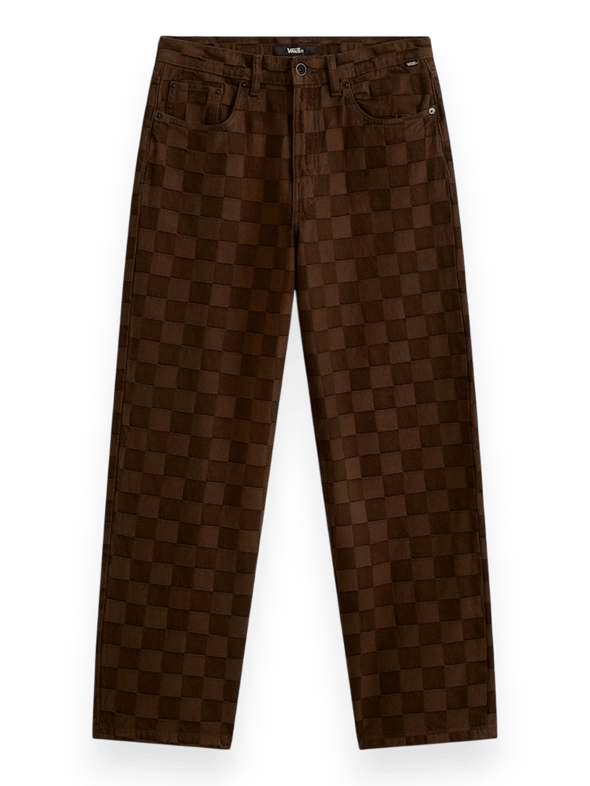 Vans Pantaloni baggy in denim Check-5 Brown