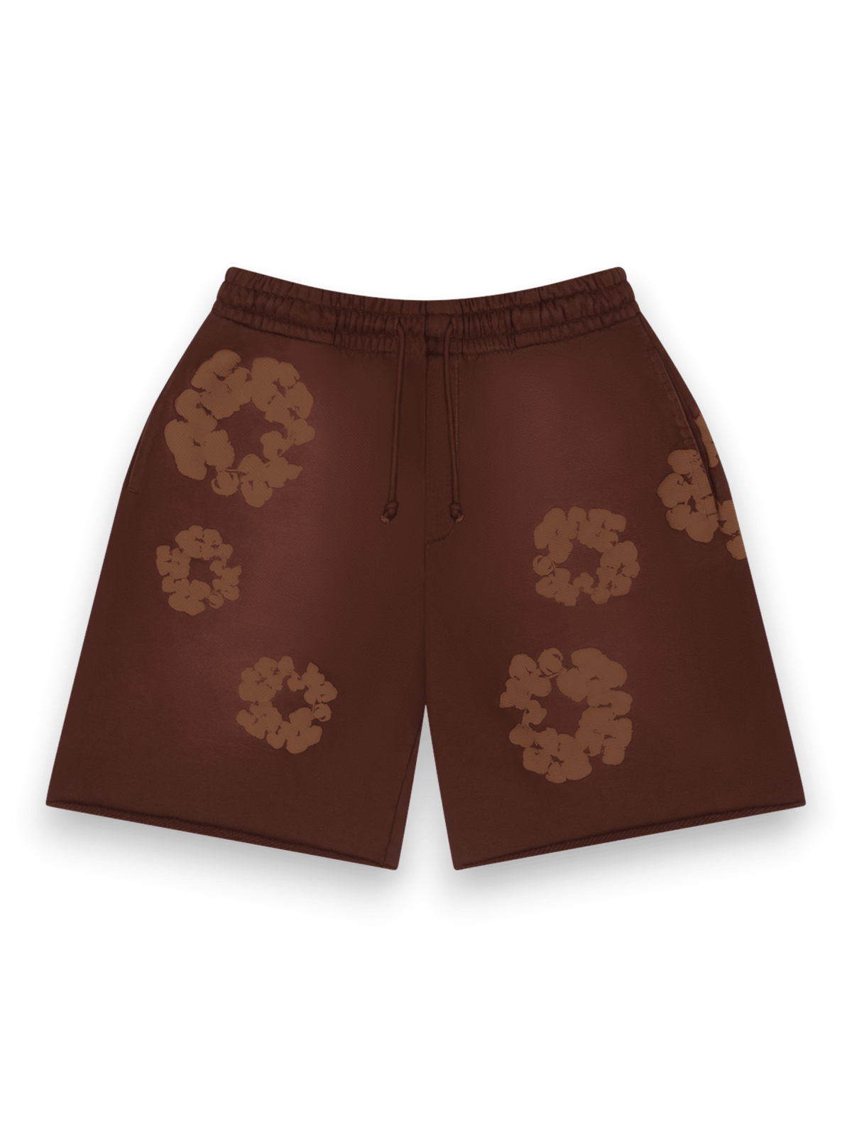 Denim Tears Mono Cotton Wreath Sweat Shorts Brown
