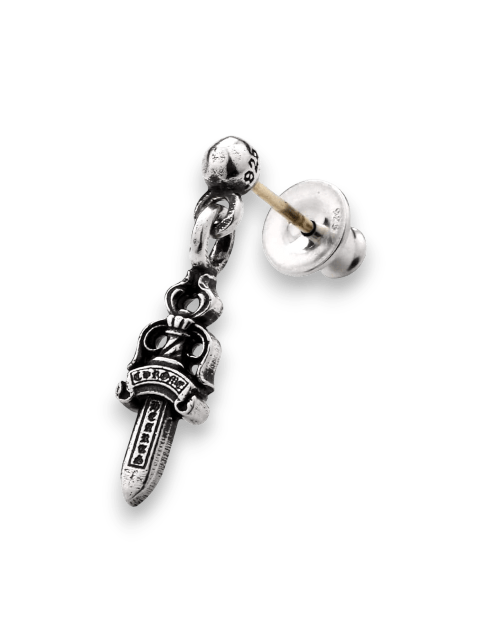 Chrome Hearts Stack Dagger Silver Earrings