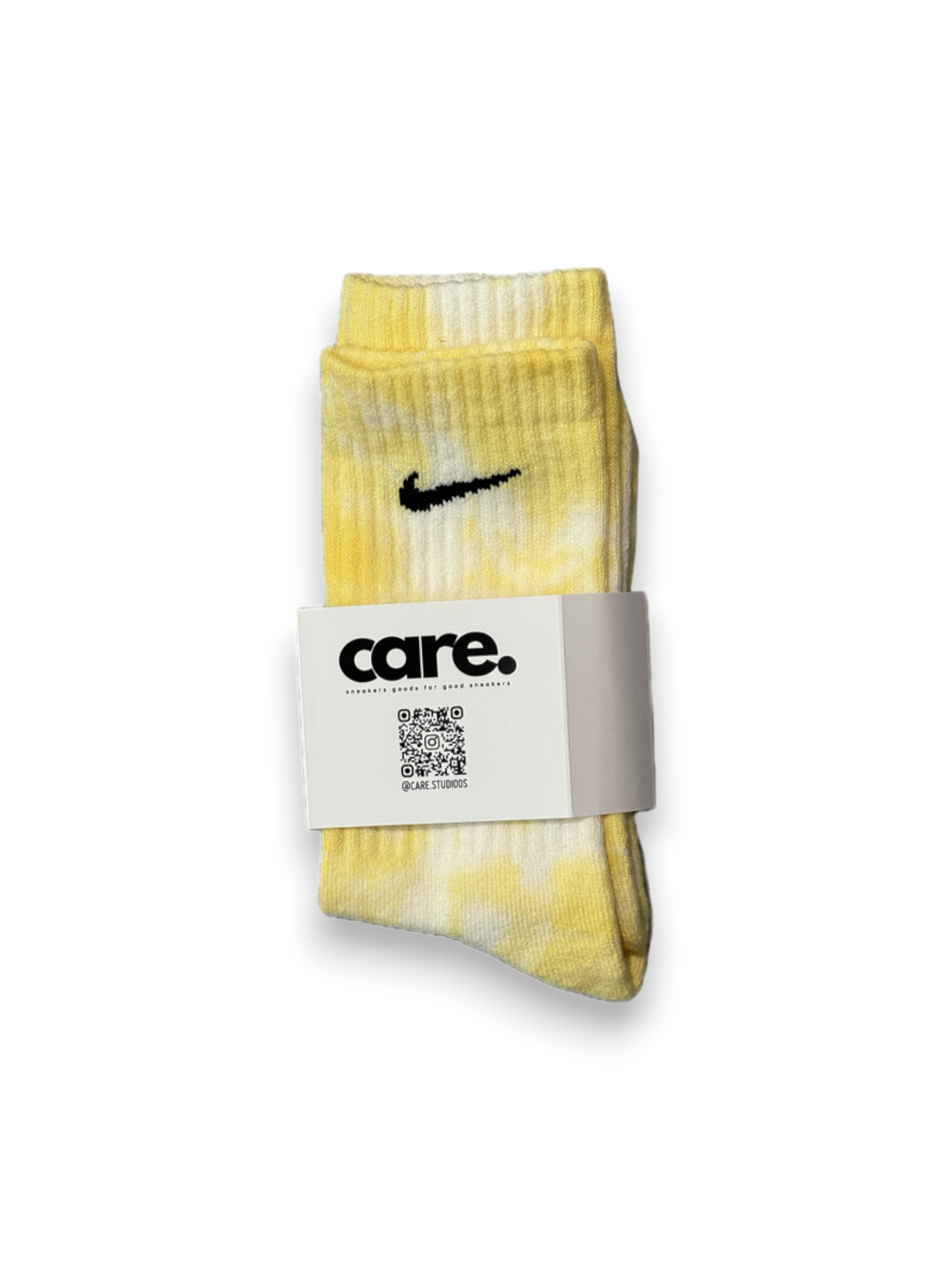 Nike Tie Dye Socks Yellow by CARE STUDIOS