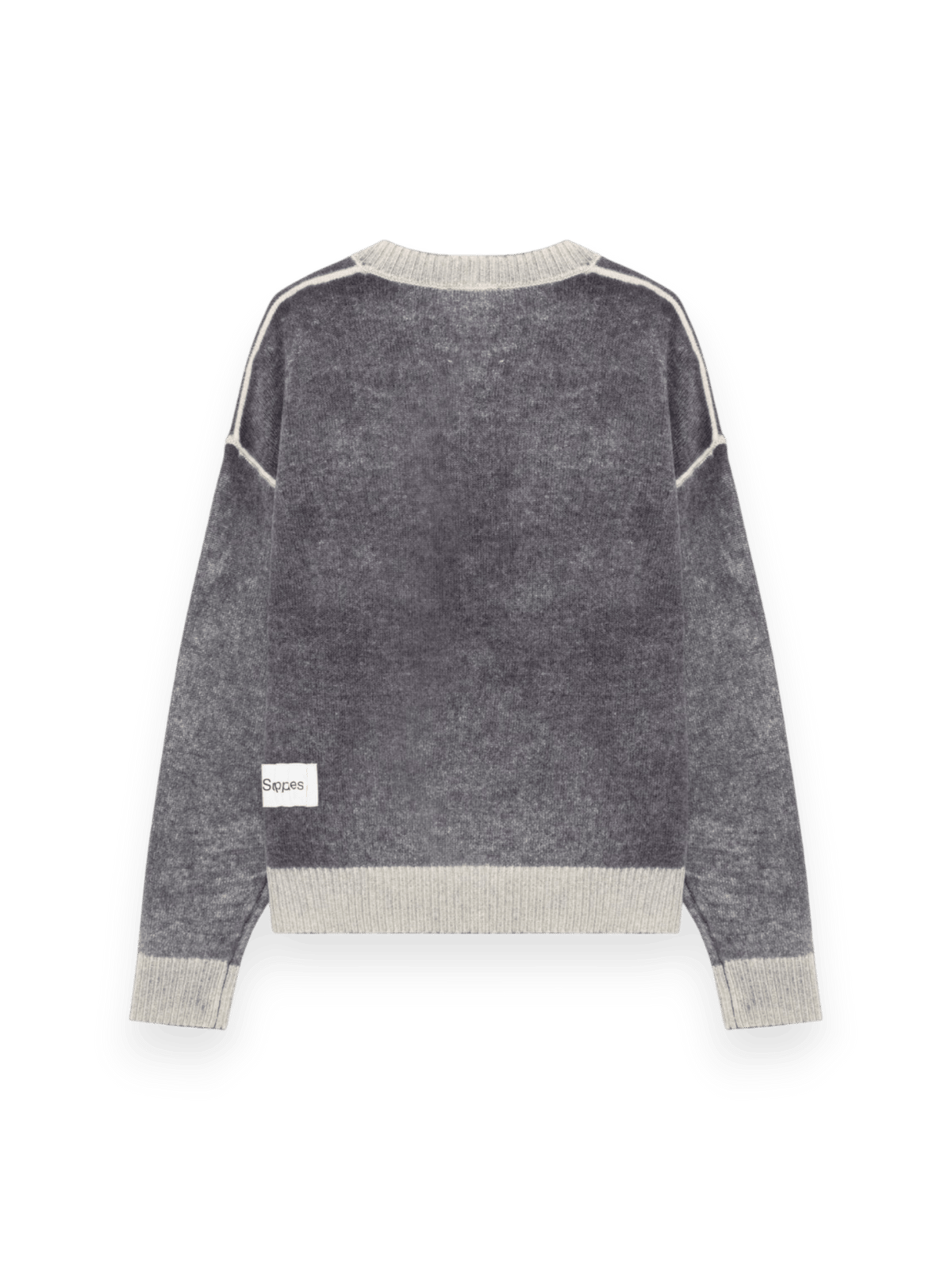 Amish Crew Neck Sweater In Wool Grey