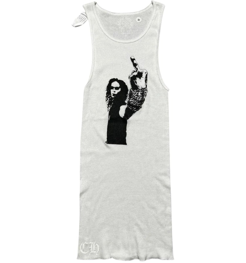 Chrome Hearts Richard Stark Middle Finger Tank White Men's