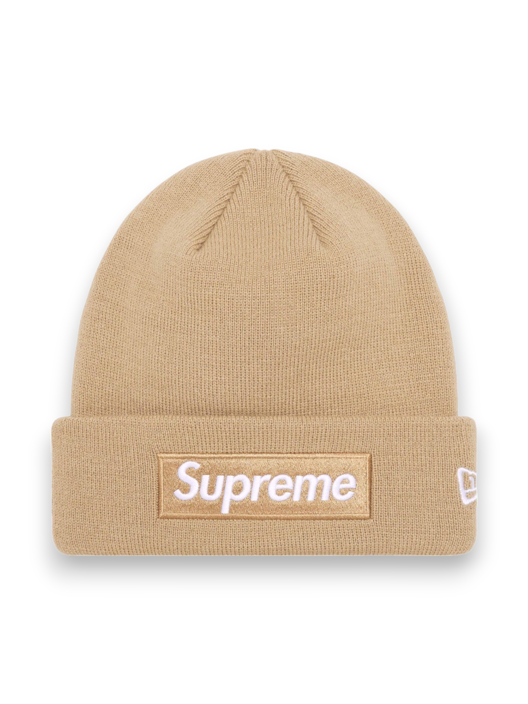 Supreme New Era Box Logo Beanie (FW23) Dark Sand