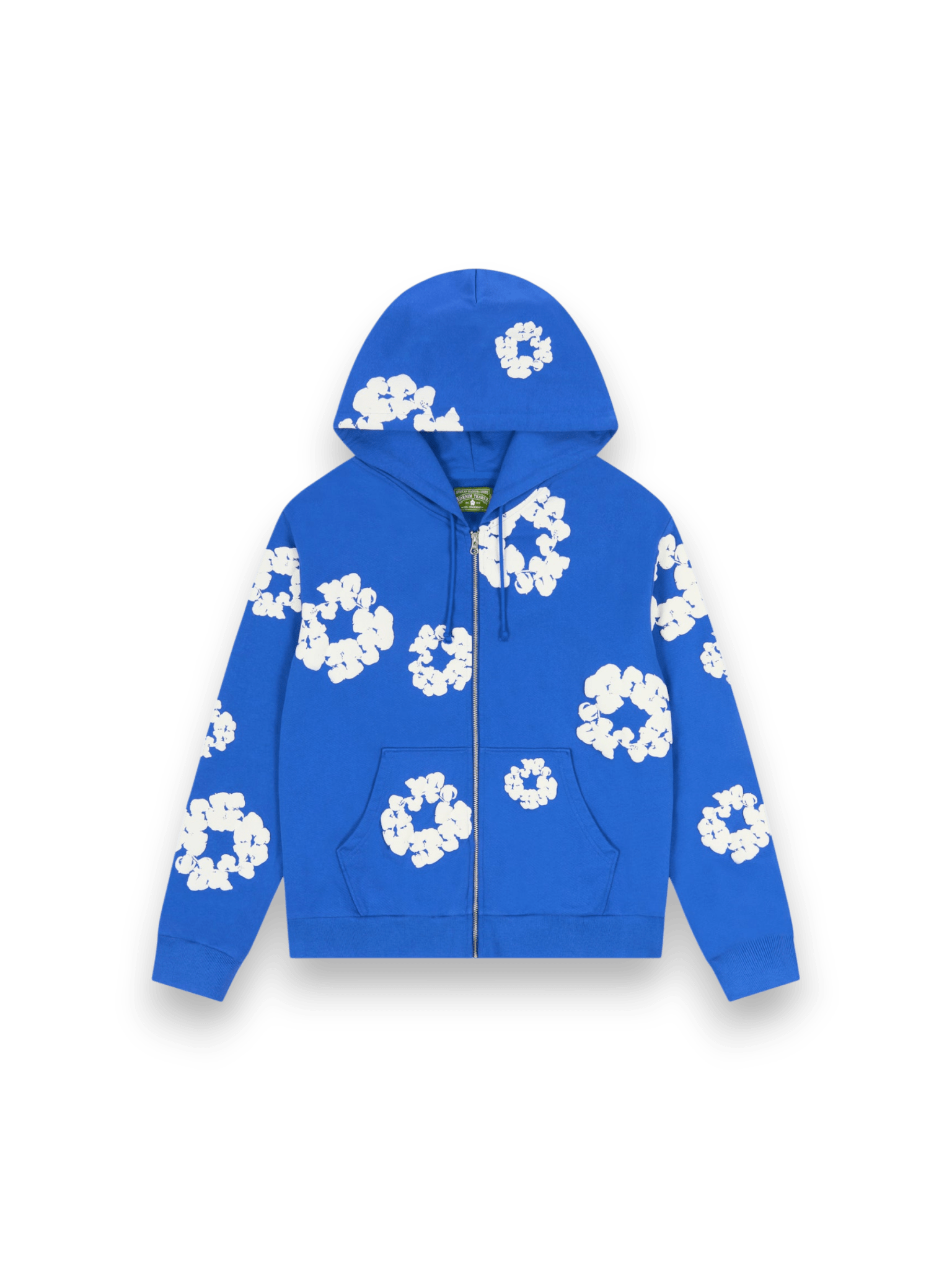 Denim Tears Cotton Wreath Zip Hoodie Blue