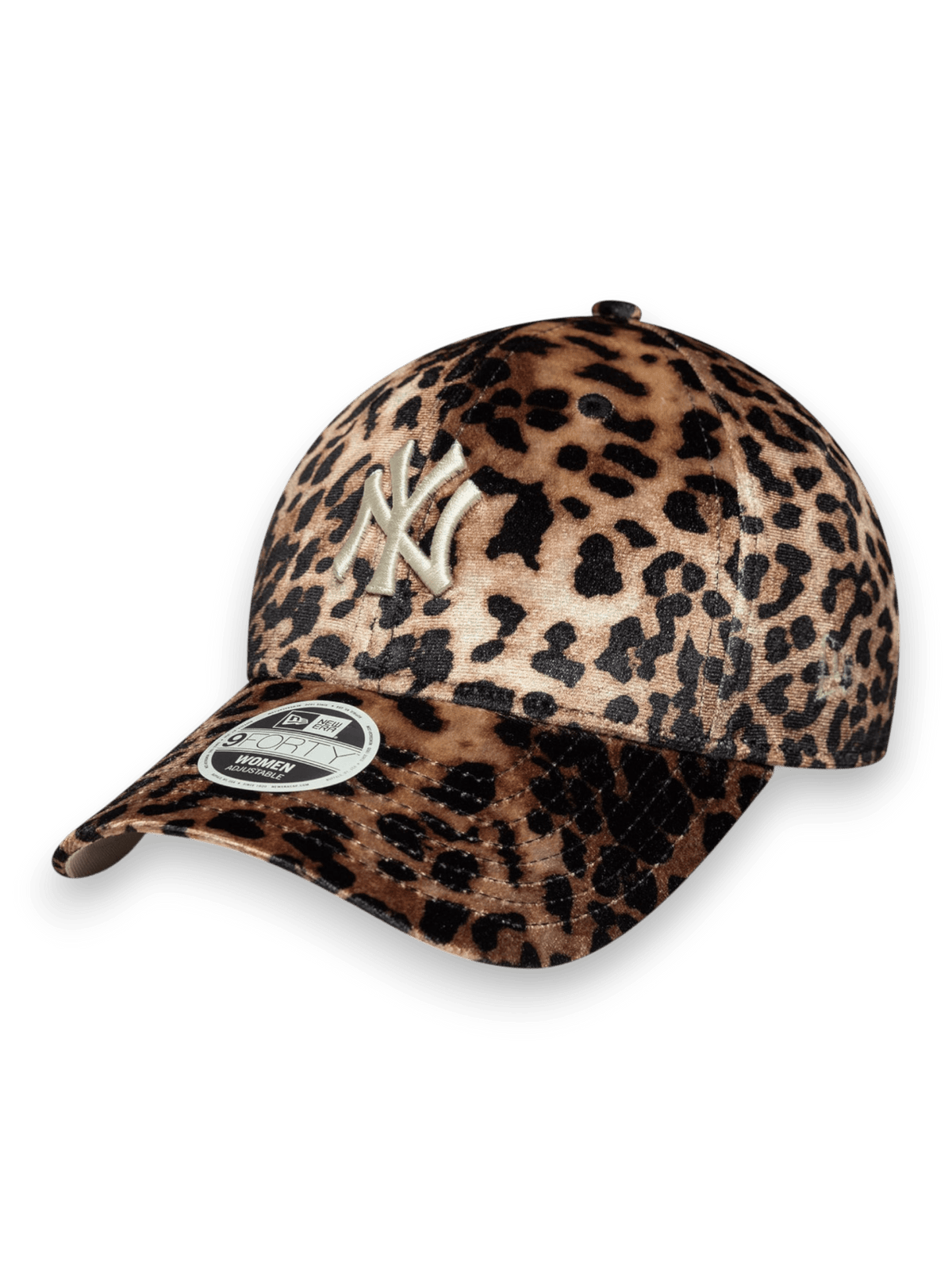 New York Yankees Womens MLB Leo Velour Dark Brown 9FORTY Adjustable Cap