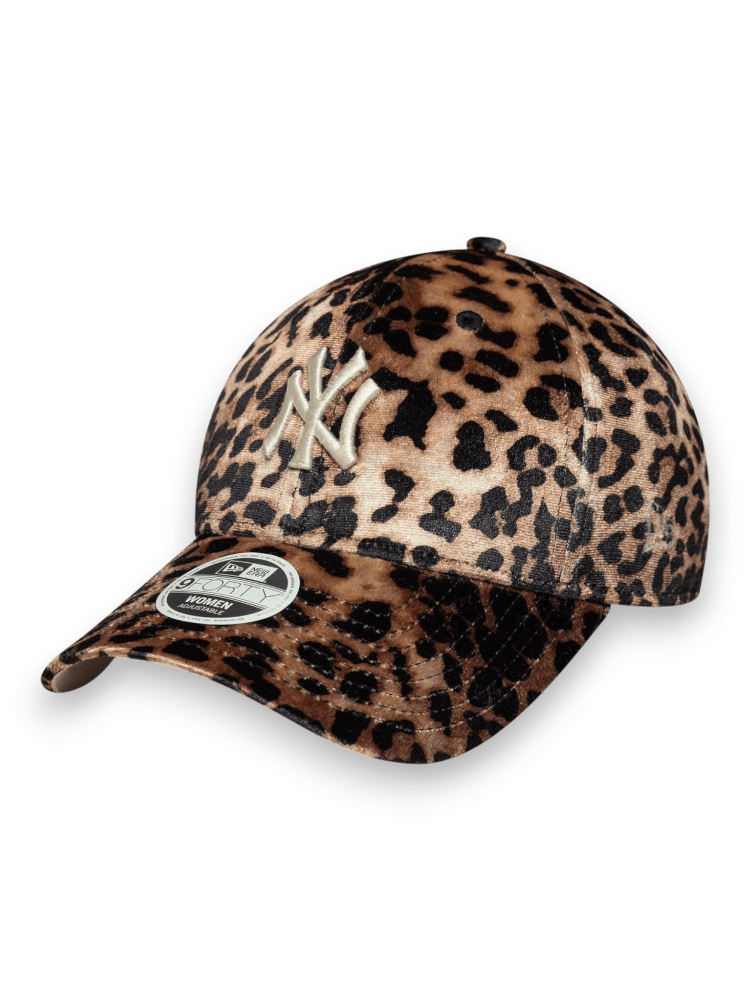 New York Yankees Womens MLB Leo Velour Dark Brown 9FORTY Adjustable Cap