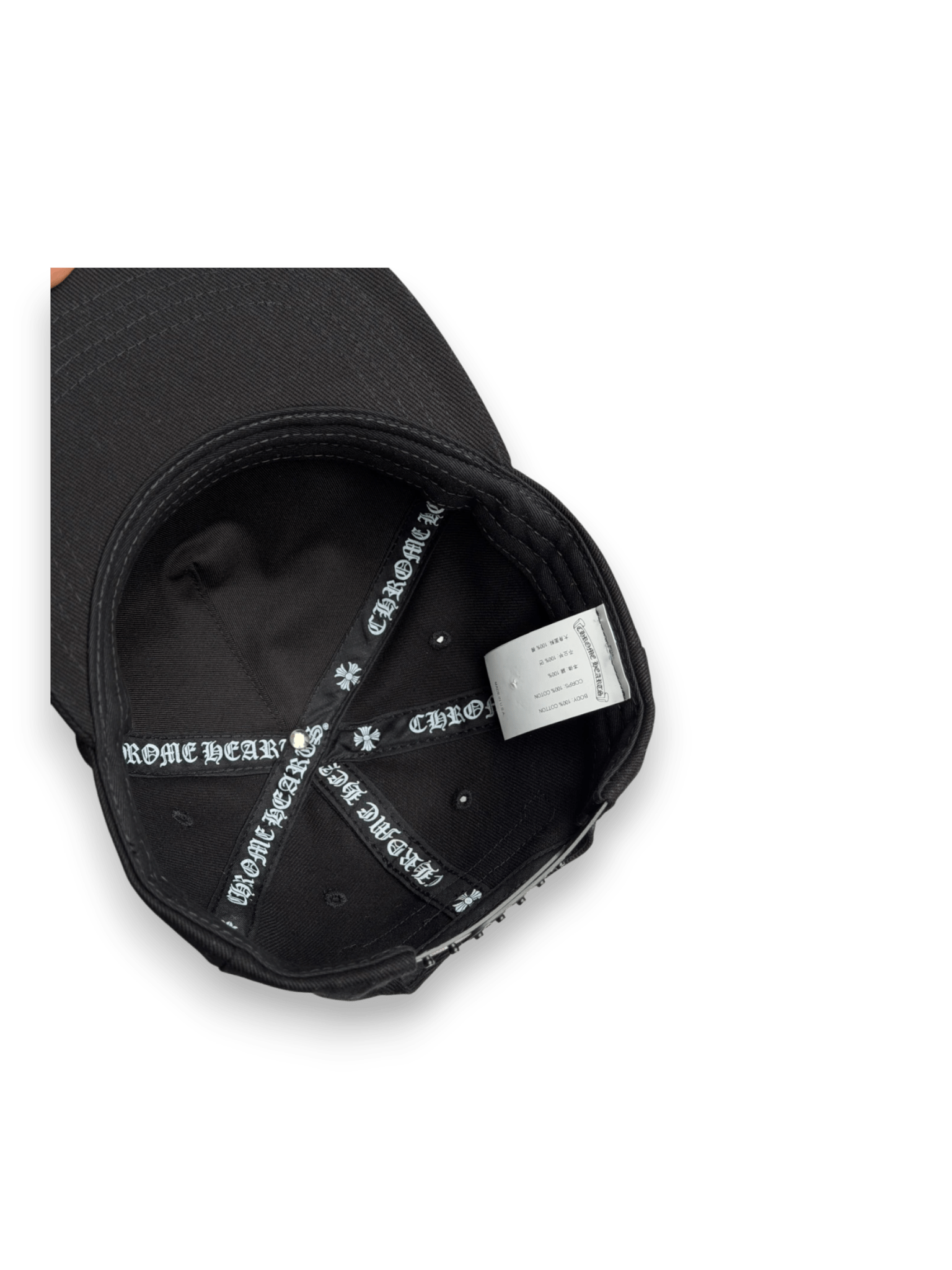 Chrome Hearts RS3 Triple Cross Embriodered Black Baseball Cap