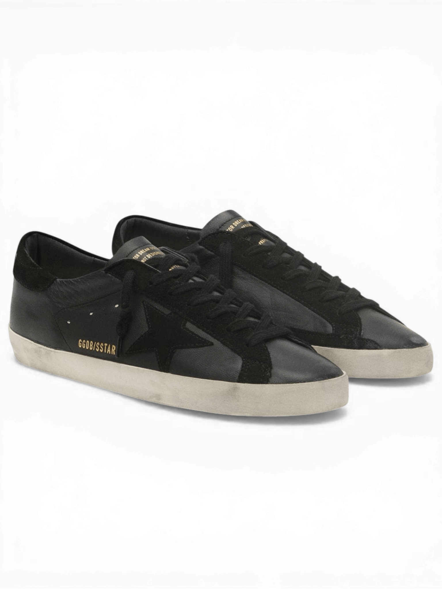 Golden Goose Super-Star Leather Black And Suede Star