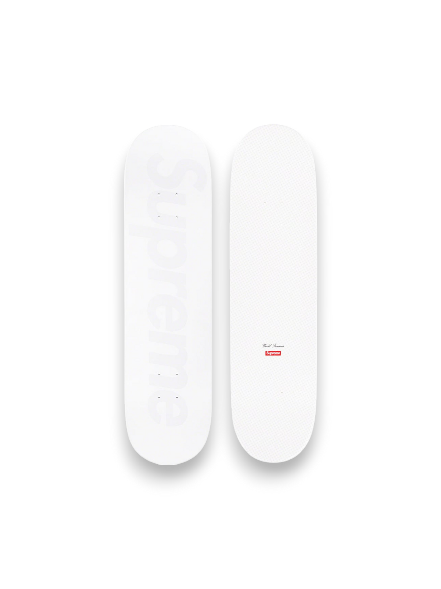 Supreme Tonal Box Logo Skateboard Deck White