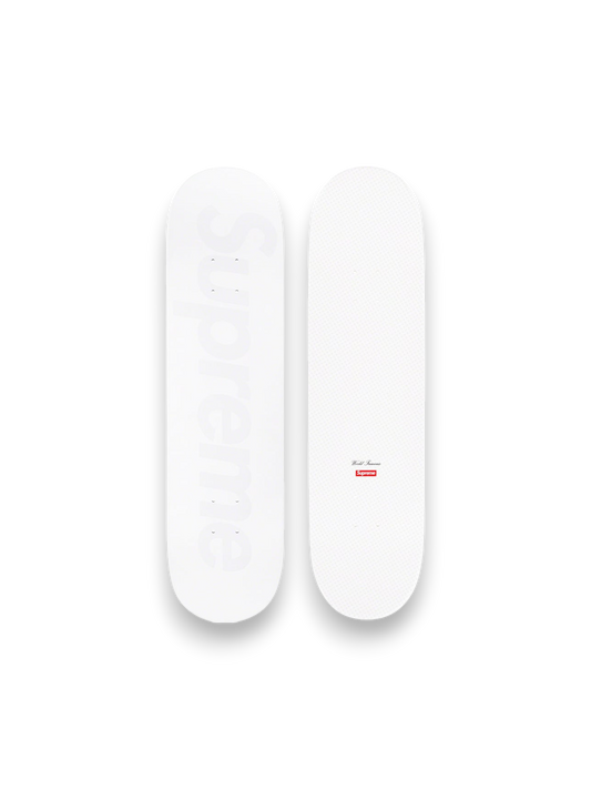 Supreme Tonal Box Logo Skateboard Deck White