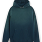 RIPPED RELAXED HOODIE NAVY GREEN SUN BLEACHED