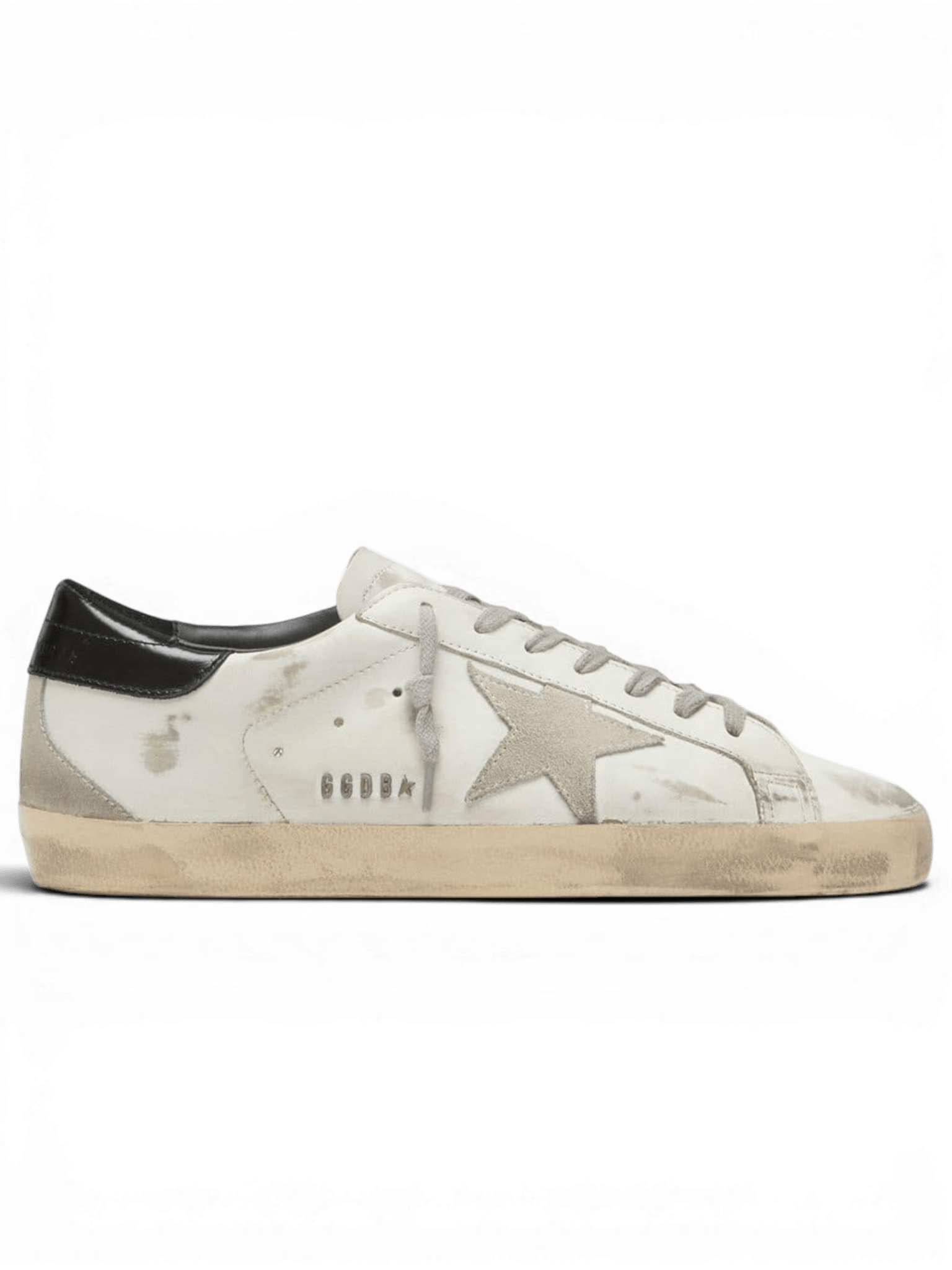 Golden Goose Super-Star Suede Star And Heel Black