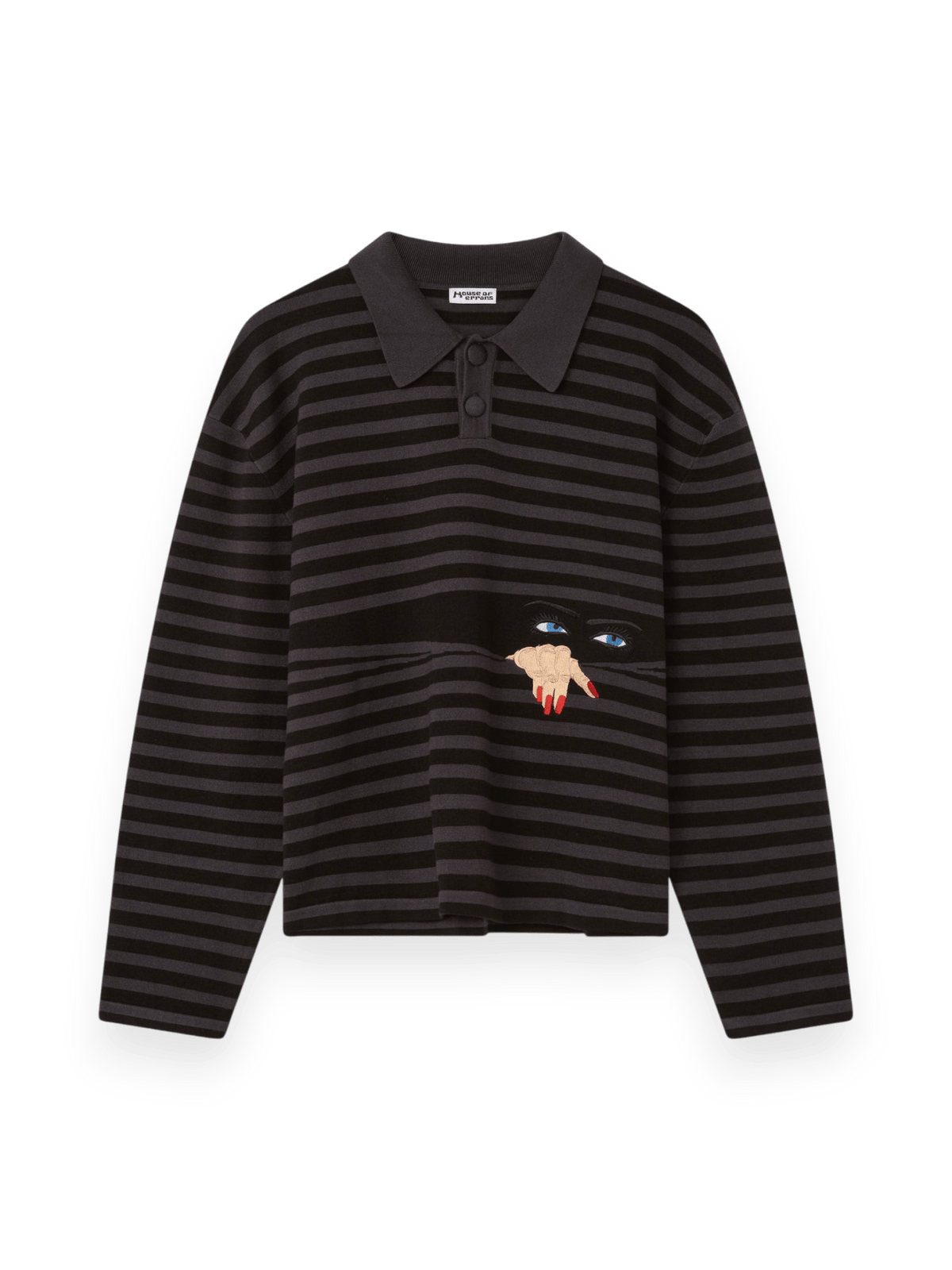 House Of Errors Knitted Peeping Rugby Black/Grey