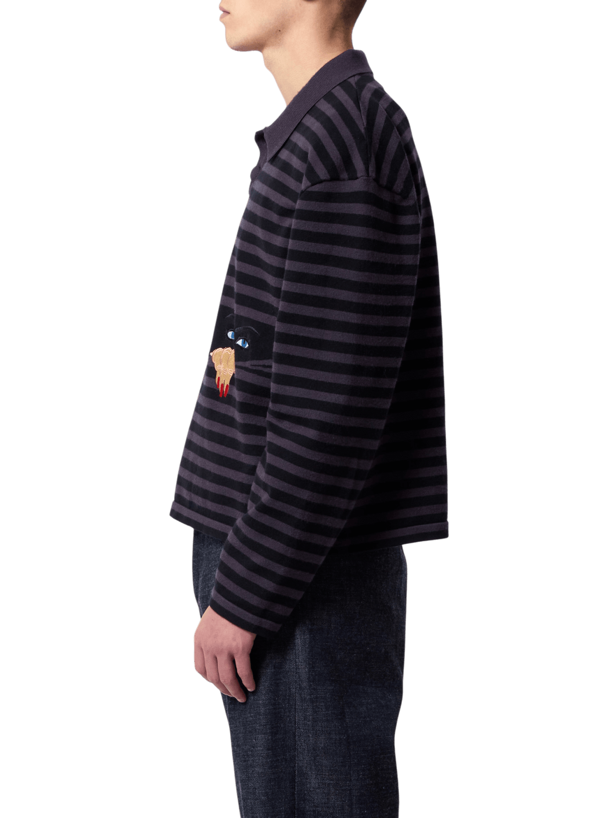 House Of Errors Knitted Peeping Rugby Black/Grey