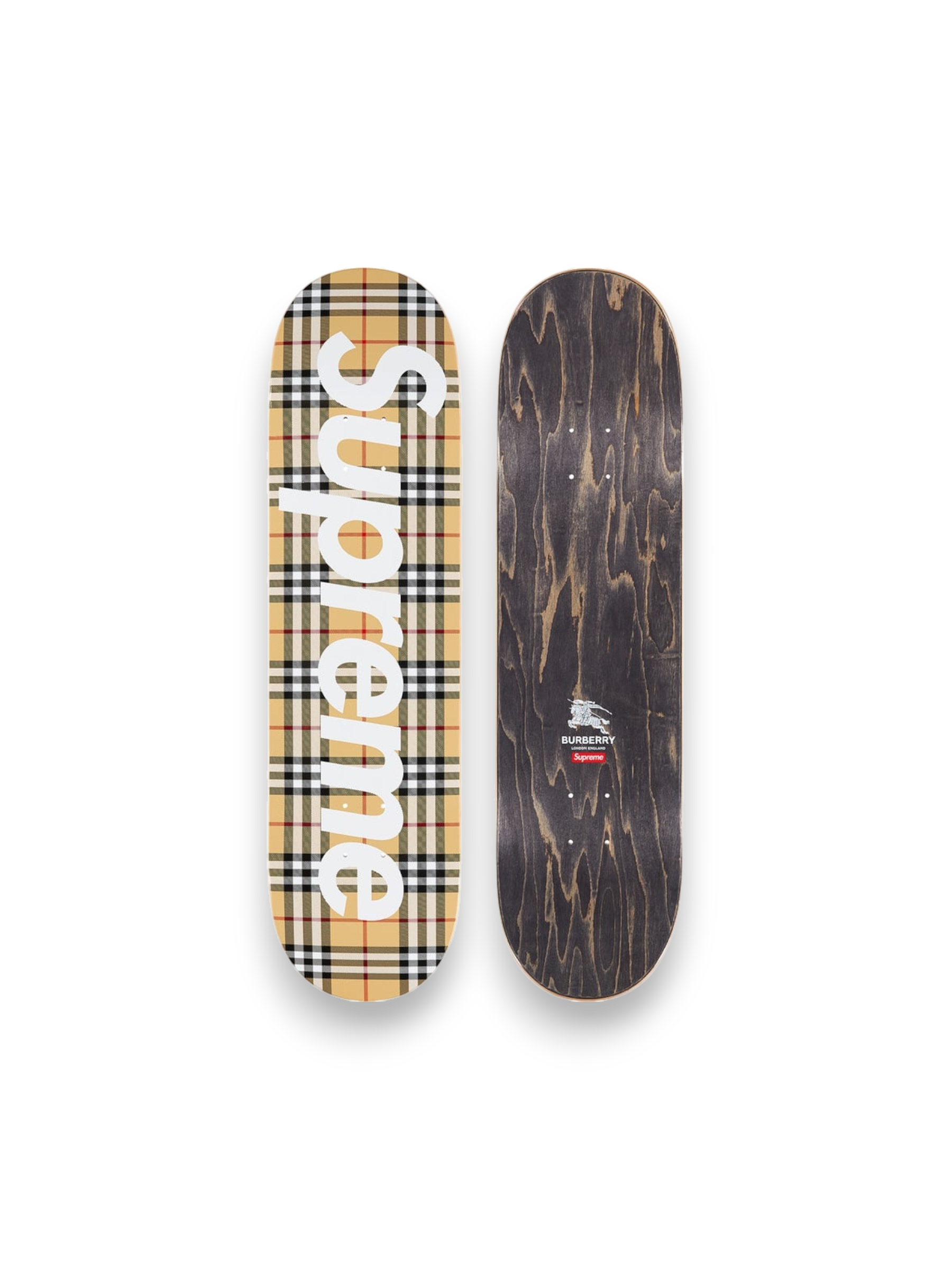 【希少】Supreme Burberry Skateboard Deck Supreme Burberry Skateboard Deck Beige