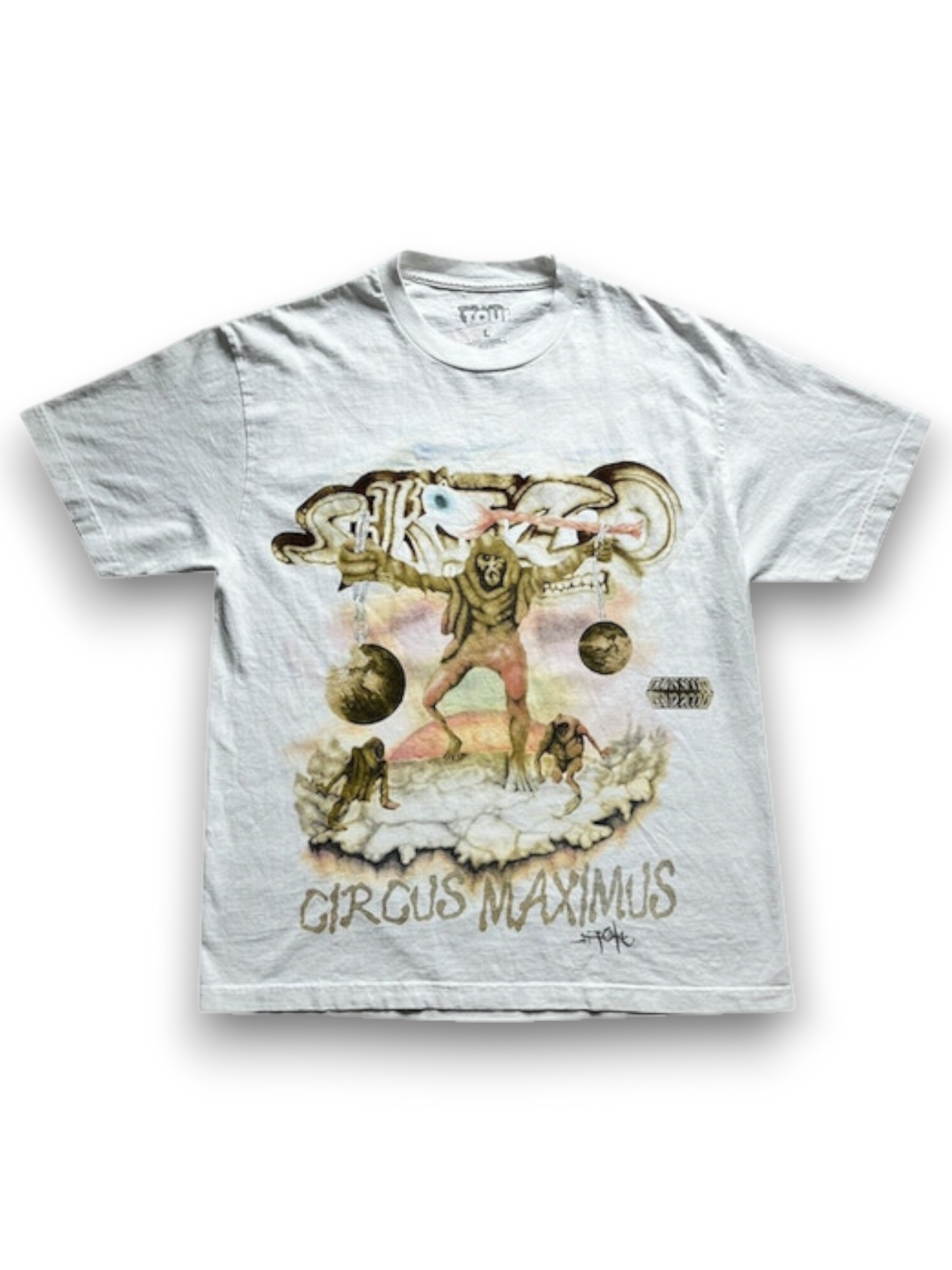 Travis Scott Utopia Tour Skitzo Circus Maximus Tee White