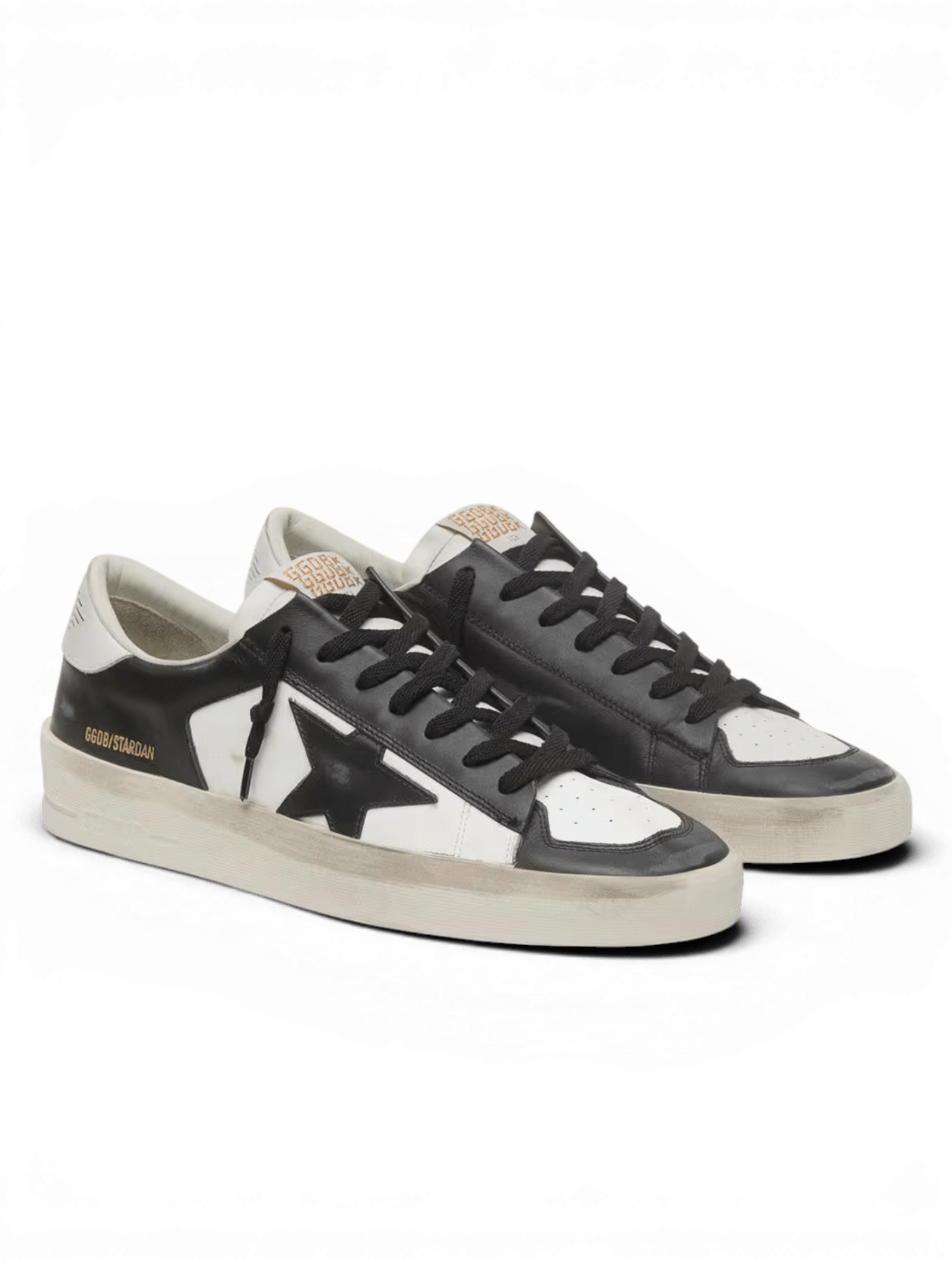 Golden Goose Stardan Uomo in pelle bianca e nera