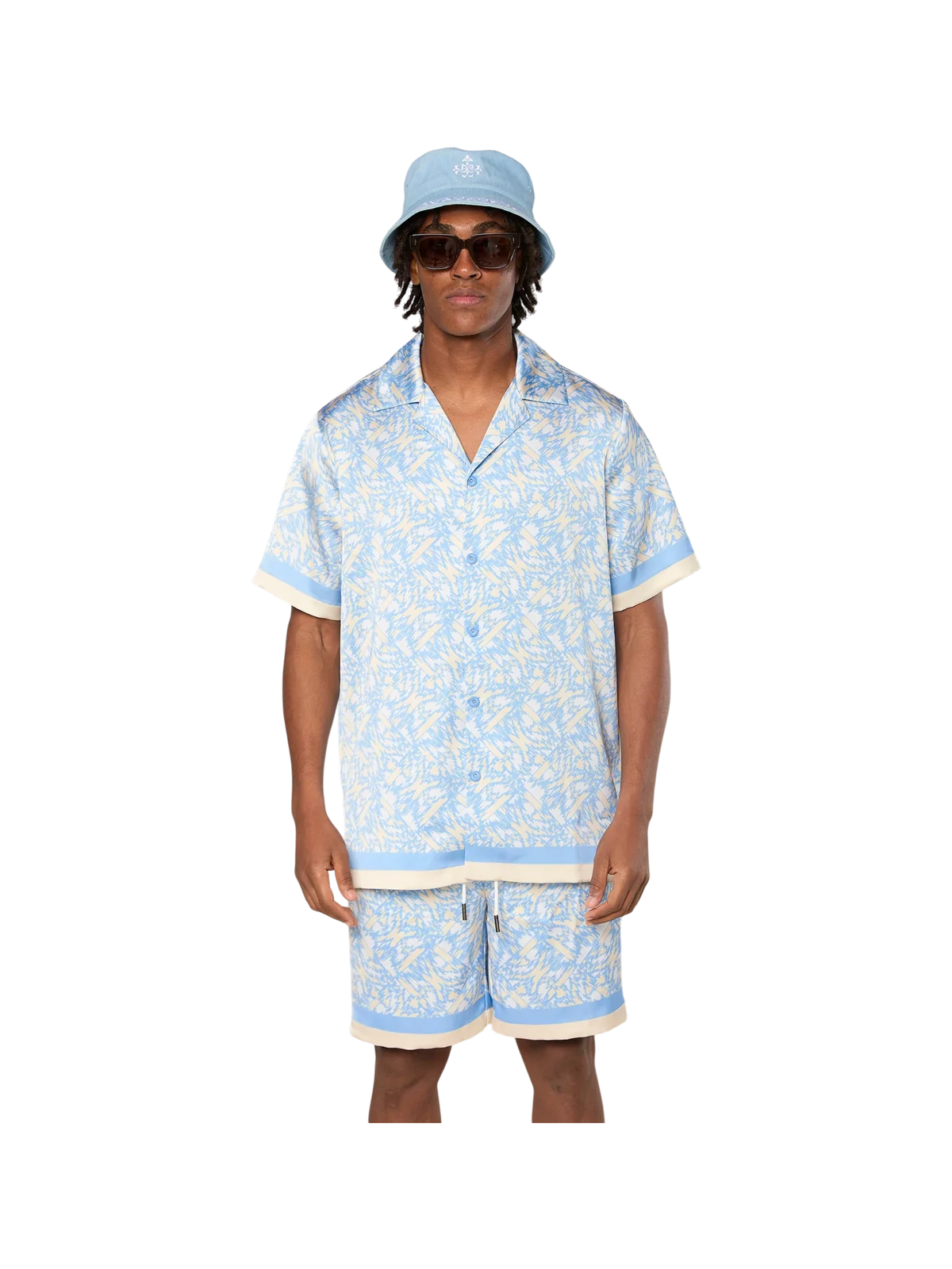 AINKER – Satin 839 Light Blue Short