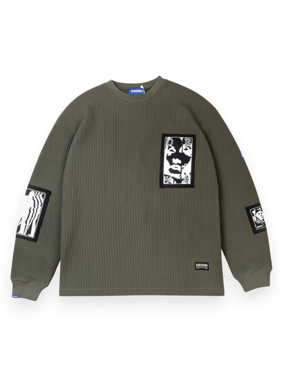 DEVÁ STATES L/S Waffle Top Carbon "Olive Green"