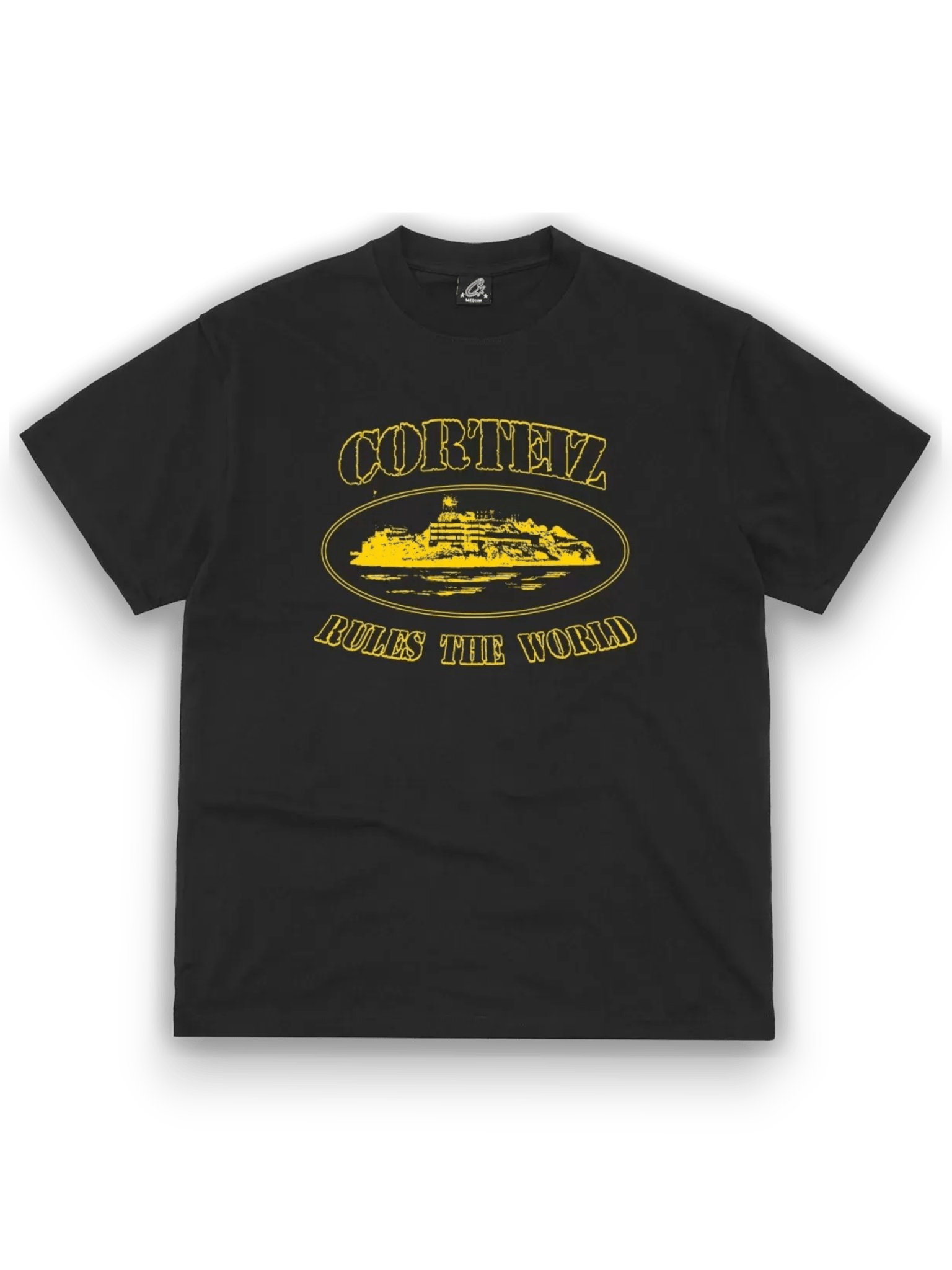 Corteiz OG Alcatraz Tee Black/Yellow