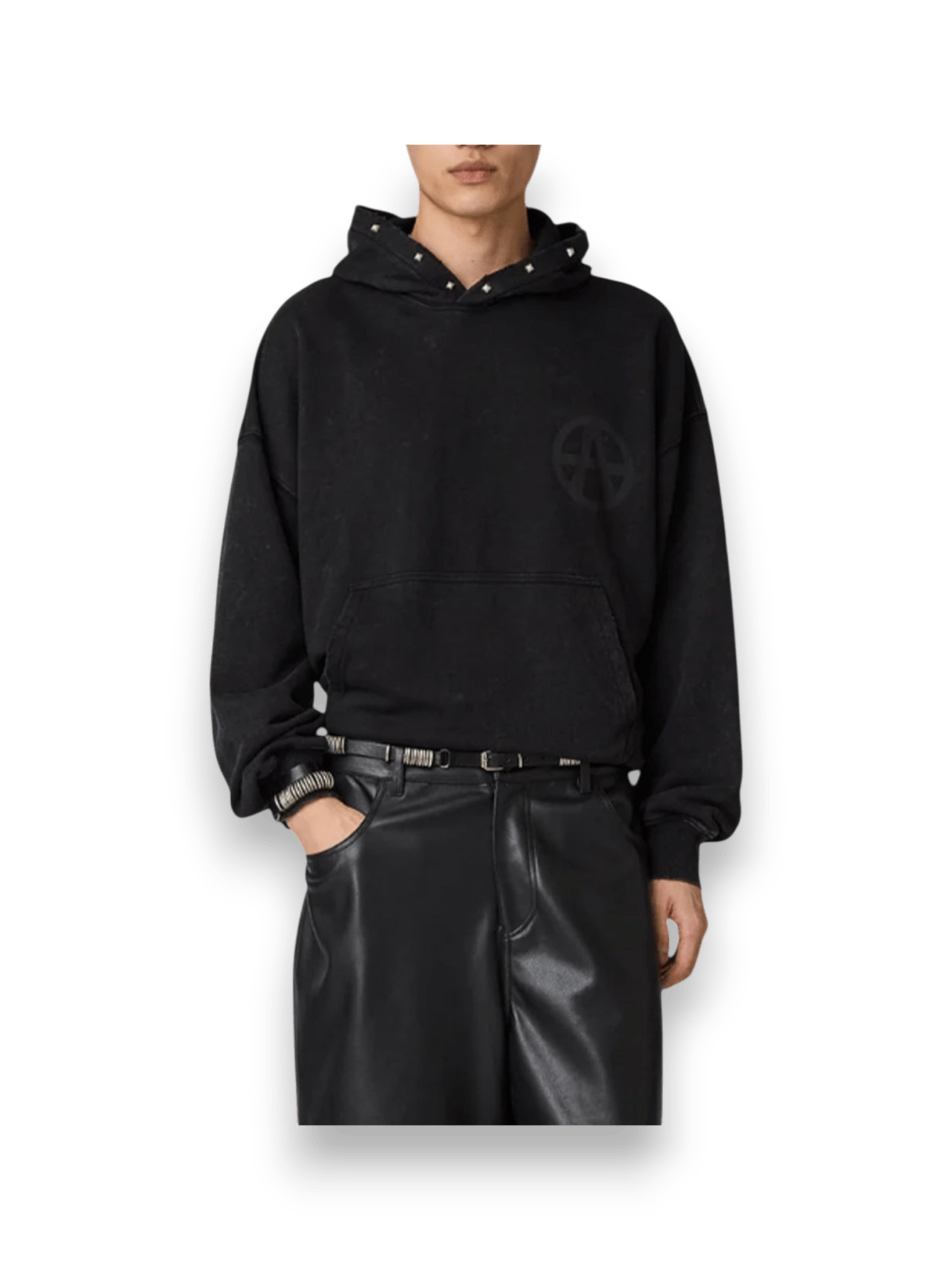 Acupuncture Studded Anarchy Hoodie