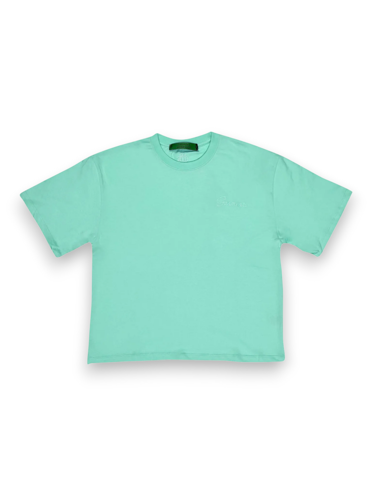 Garment Workshop Double Embroidery T-Shirt Viridian Green